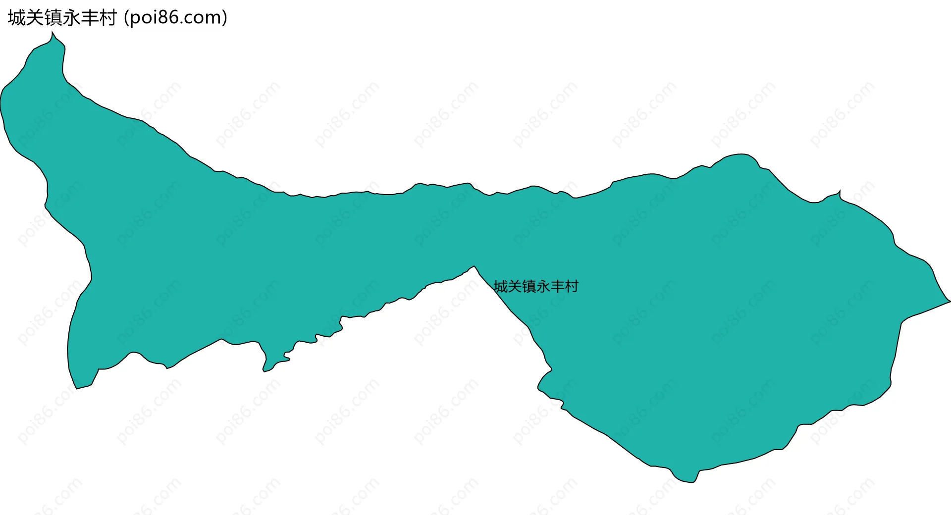 城关镇永丰村边界地图