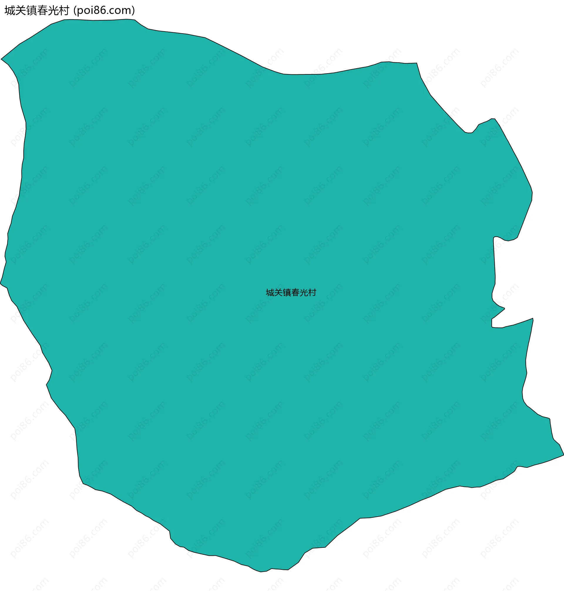 城关镇春光村边界地图