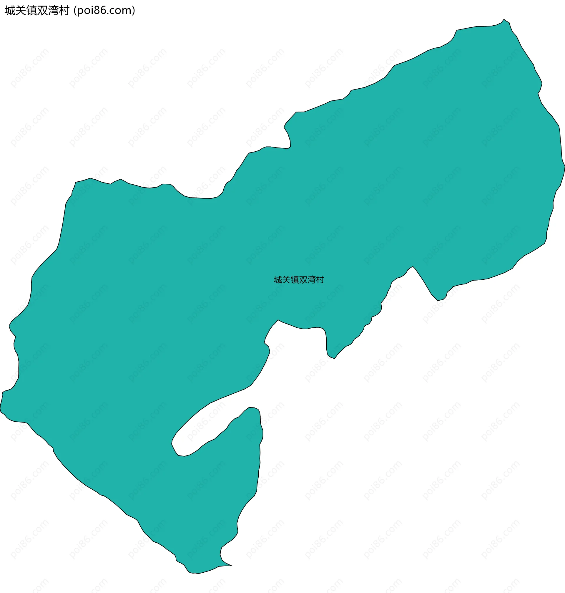 城关镇双湾村边界地图