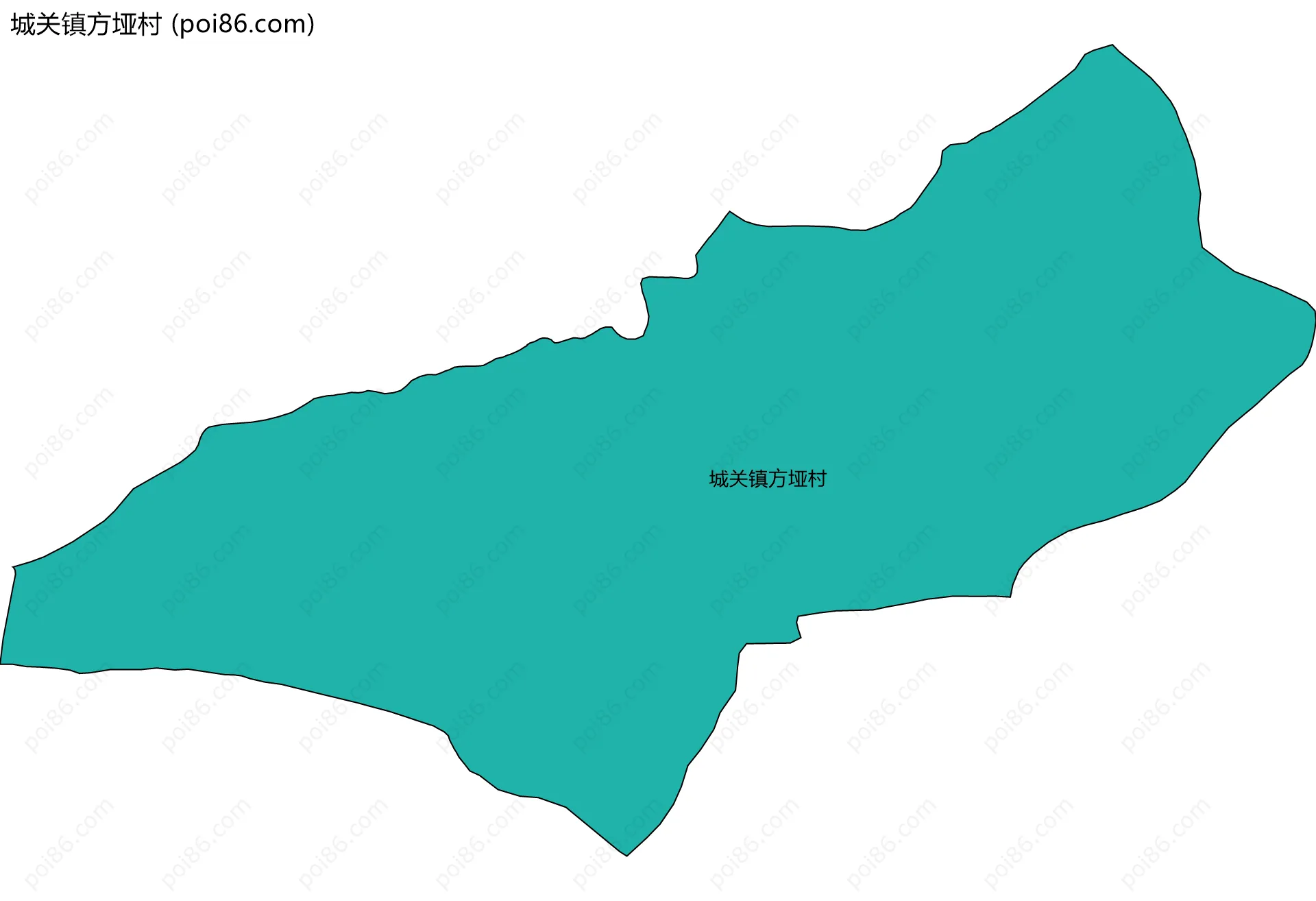 城关镇方垭村边界地图