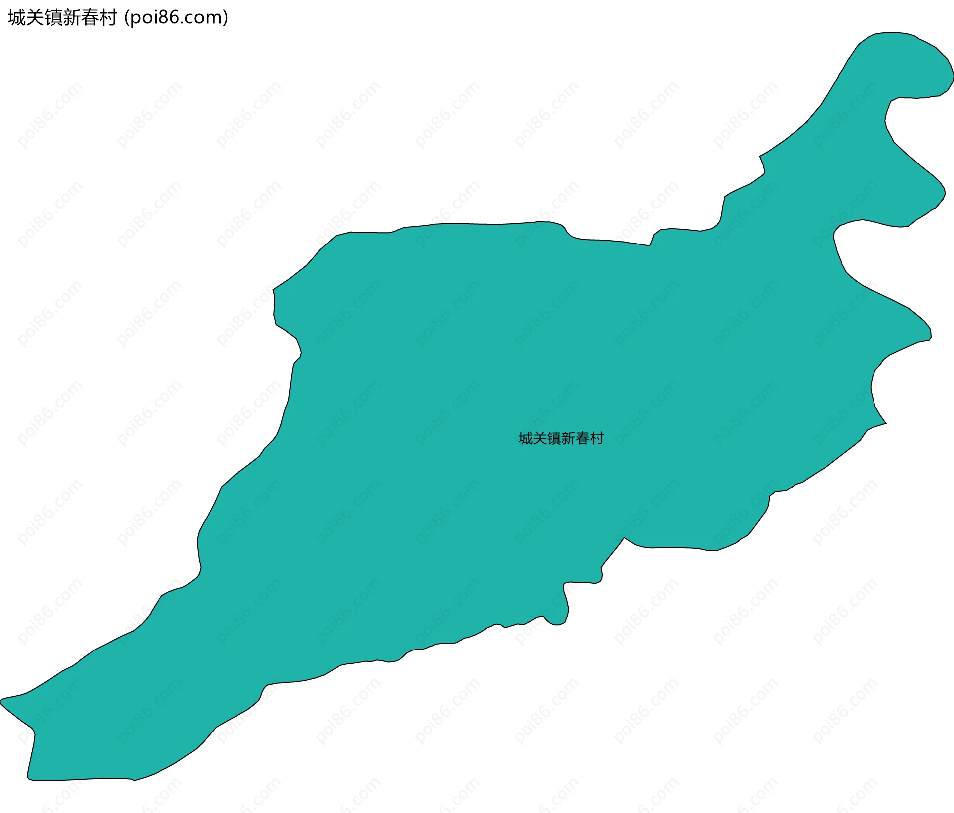 城关镇新春村边界地图