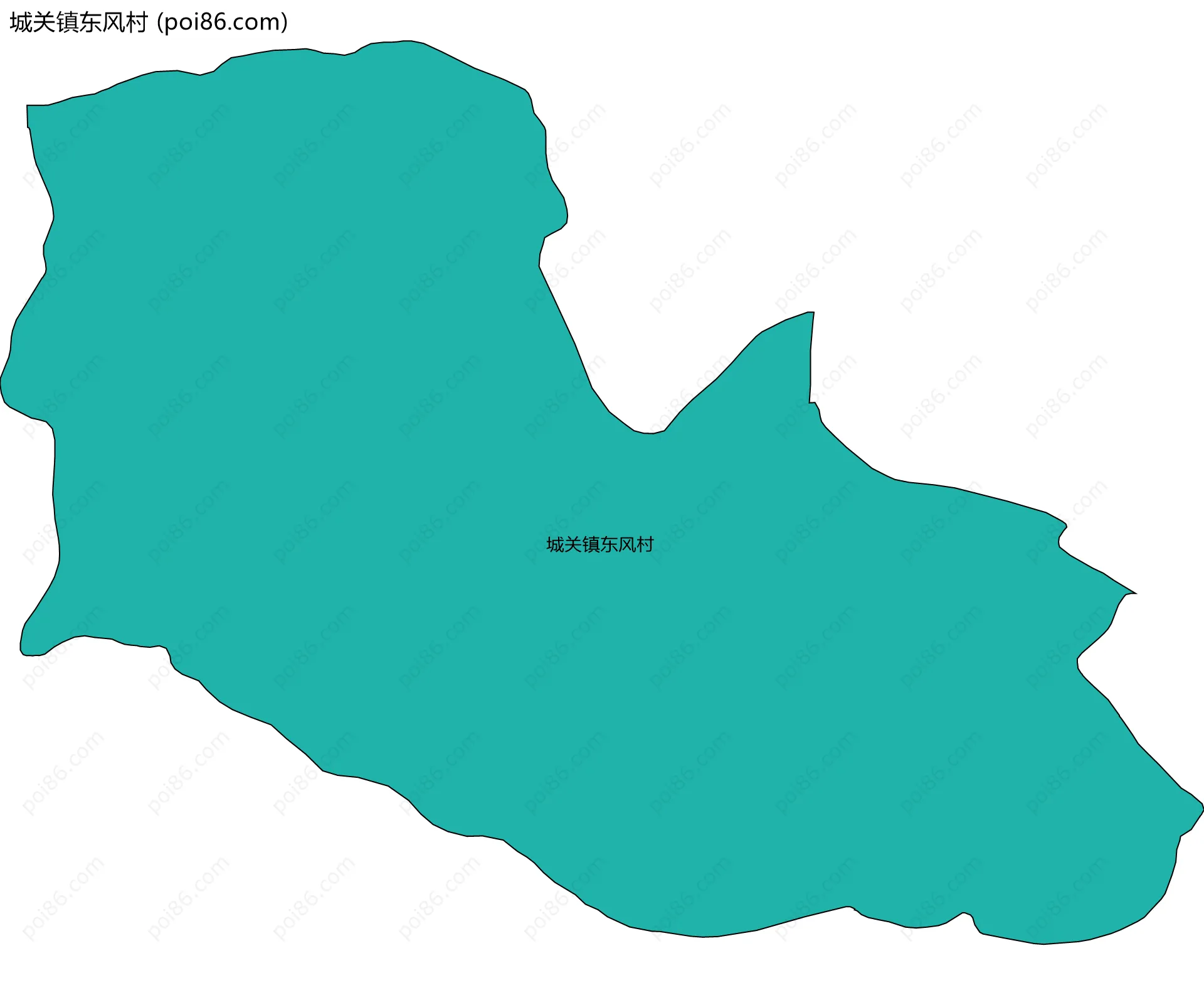 城关镇东风村边界地图