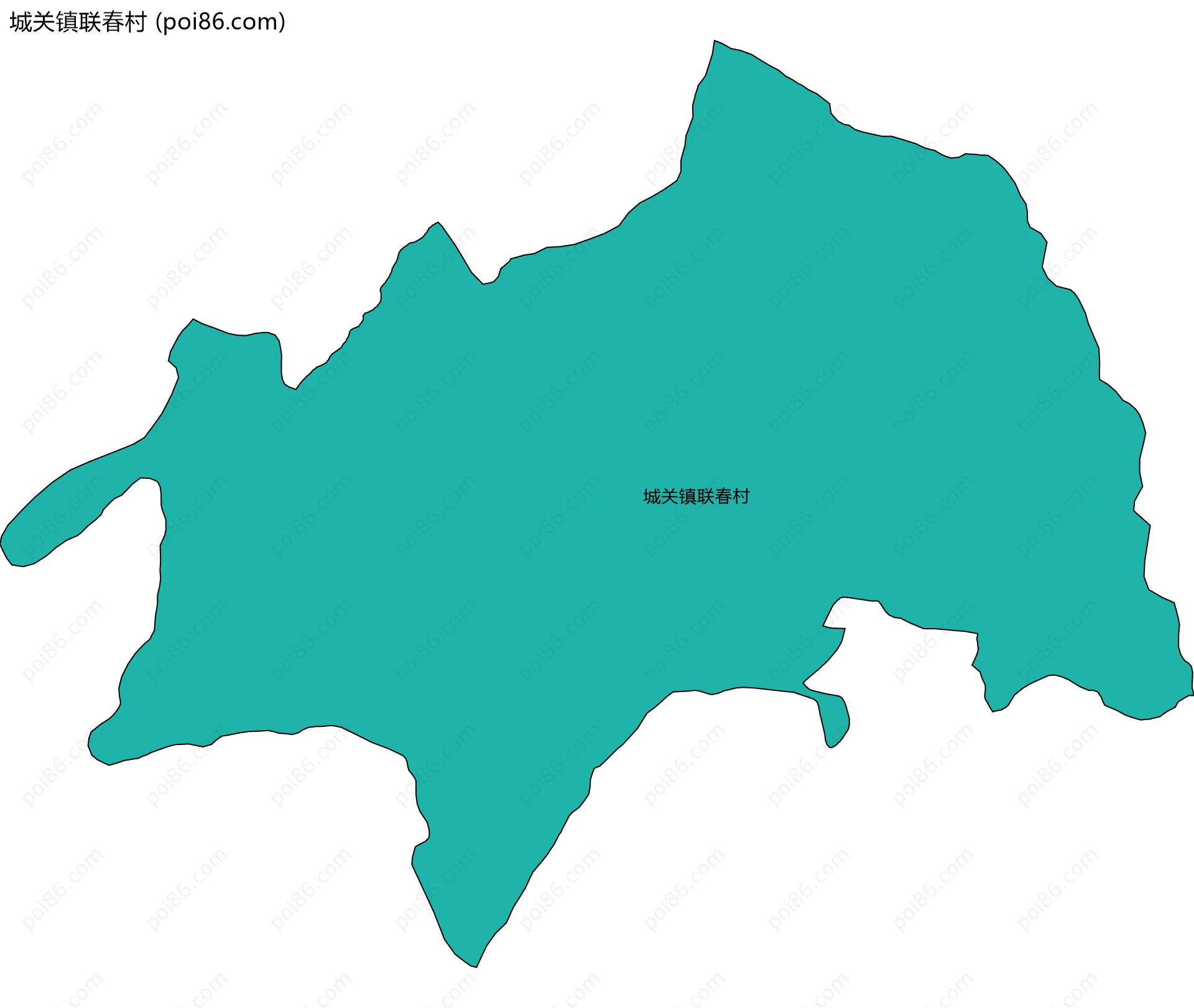 城关镇联春村边界地图