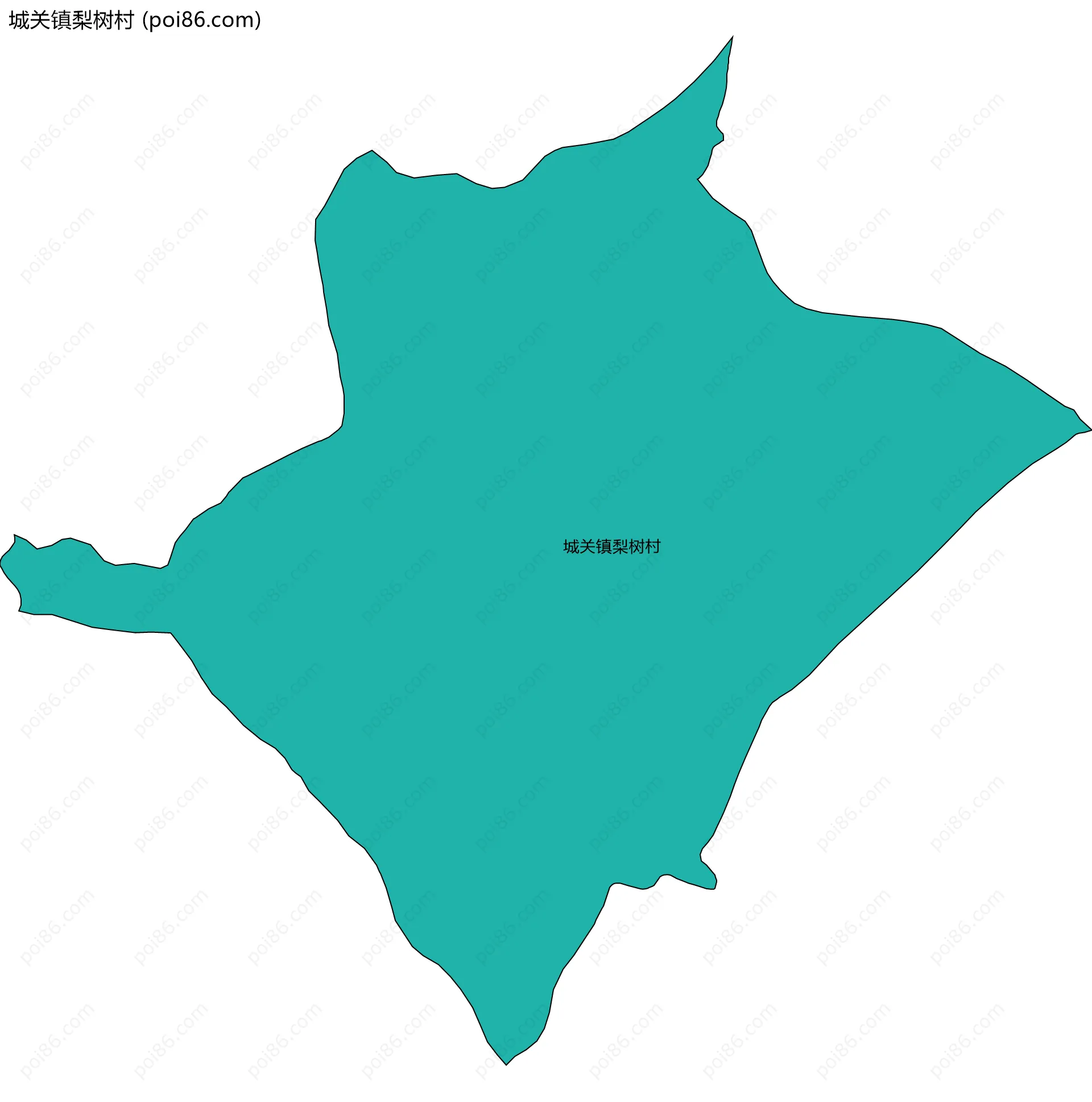 城关镇梨树村边界地图