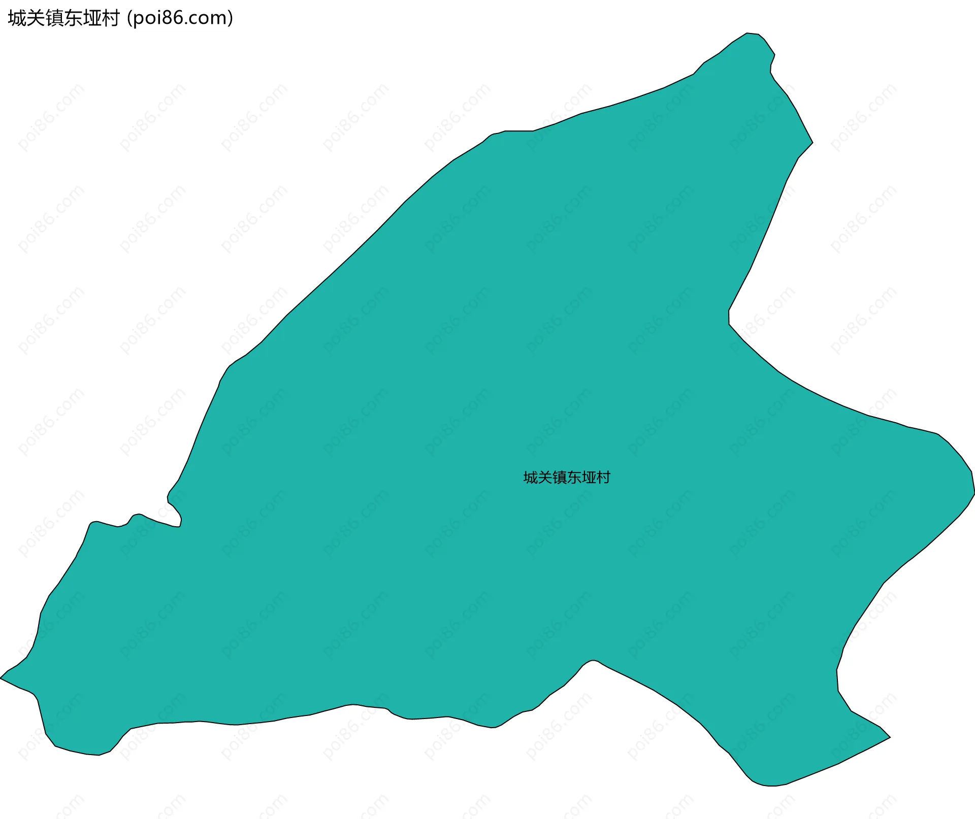 城关镇东垭村边界地图