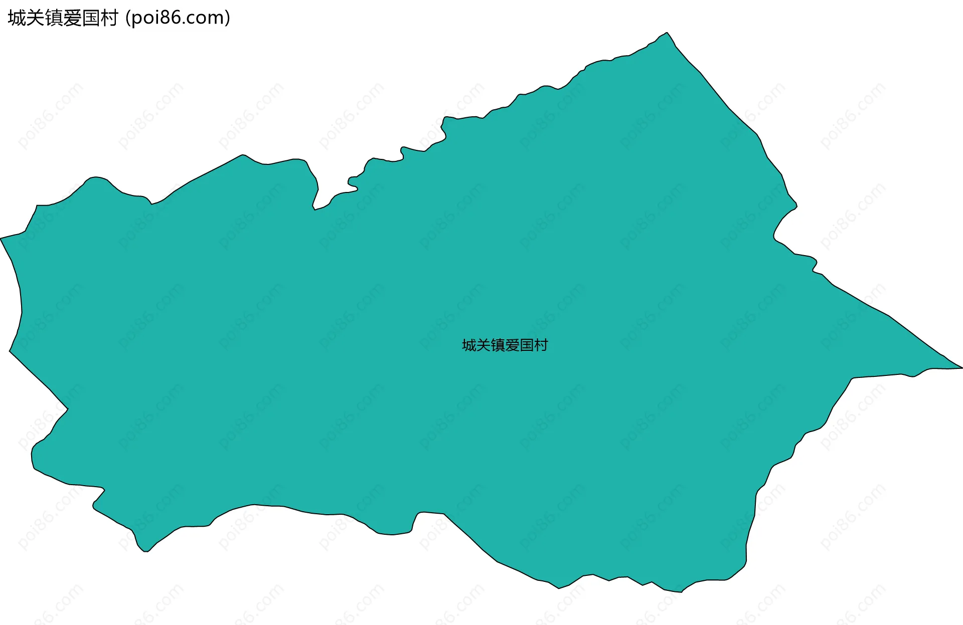 城关镇爱国村边界地图