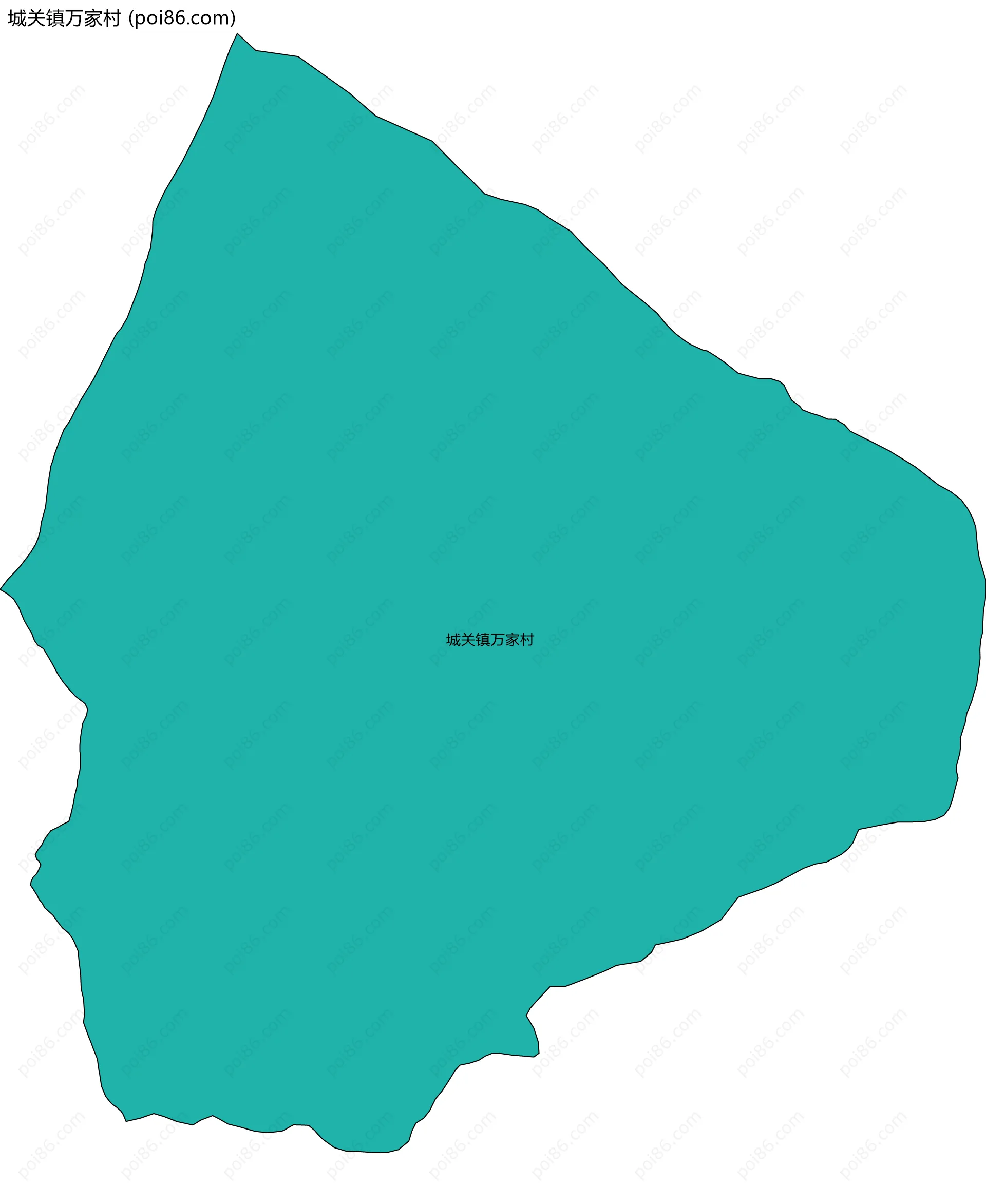 城关镇万家村边界地图