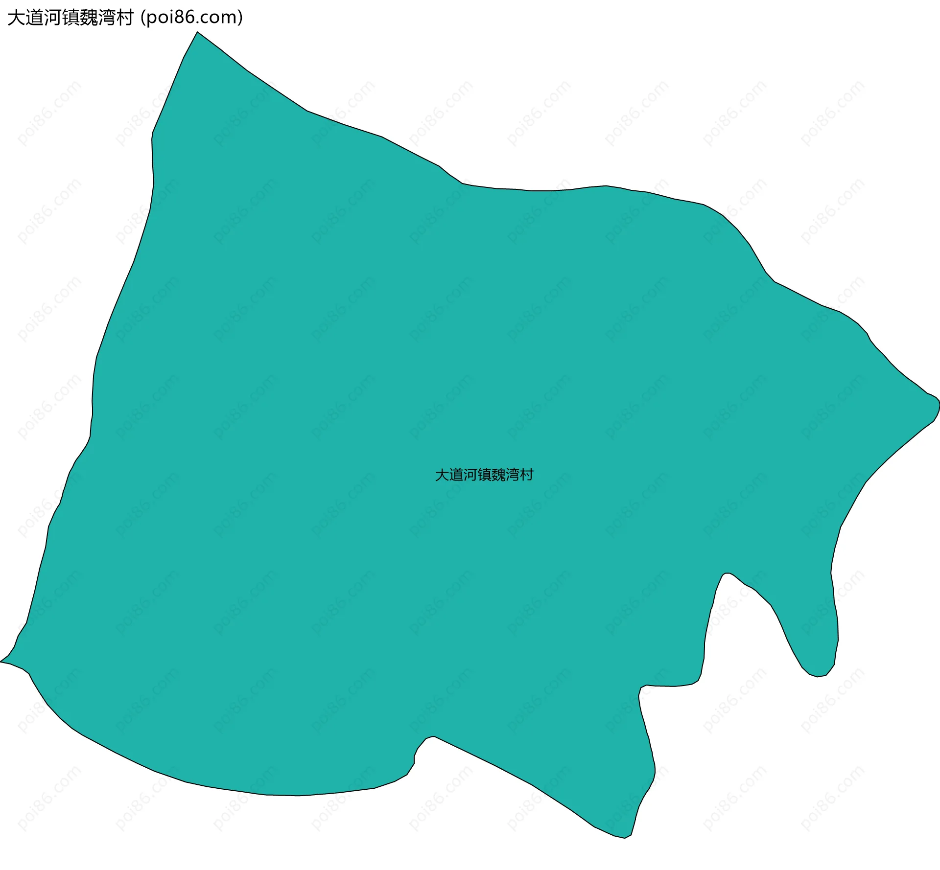 大道河镇魏湾村边界地图