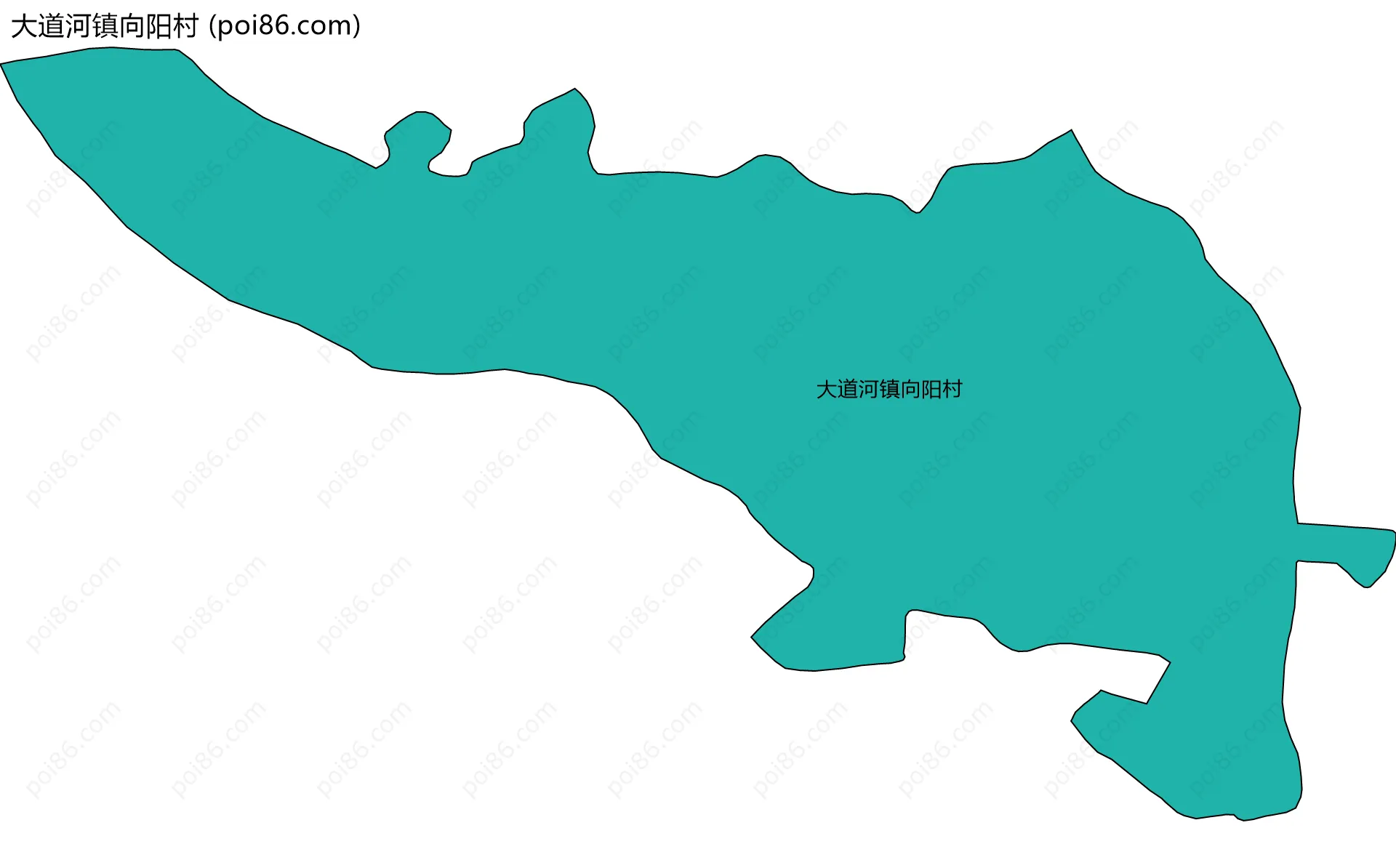 大道河镇向阳村边界地图