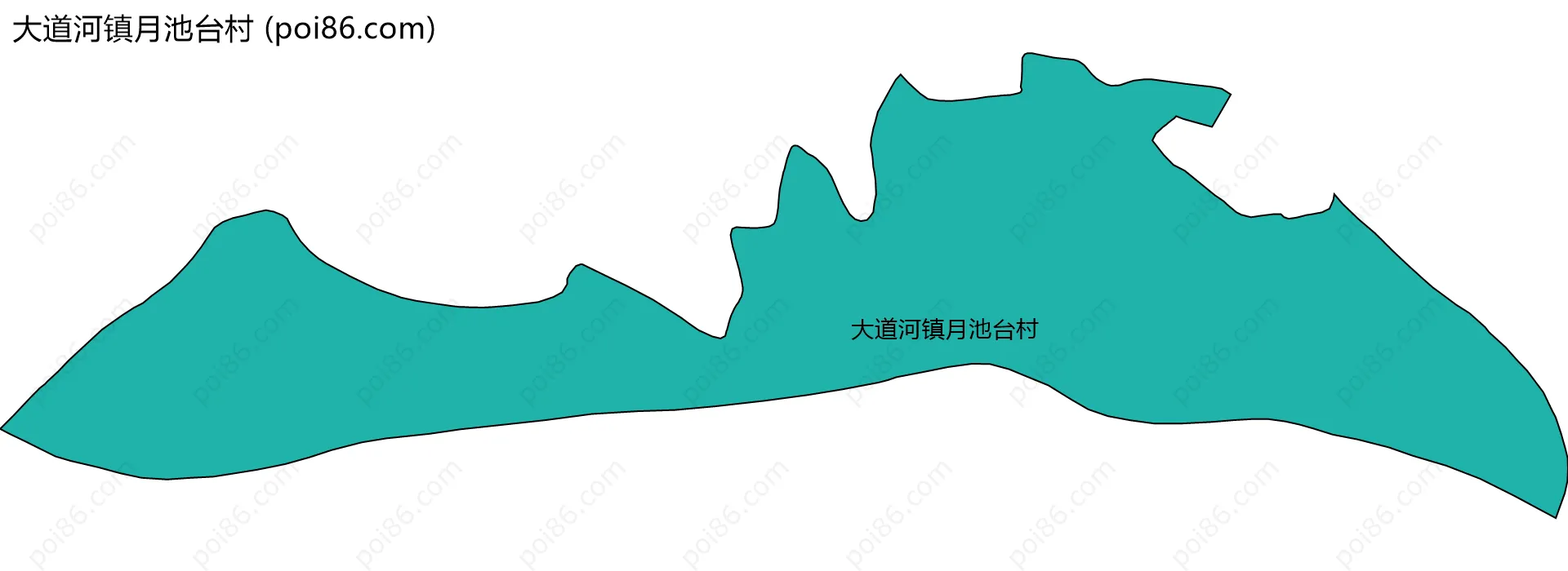 大道河镇月池台村边界地图