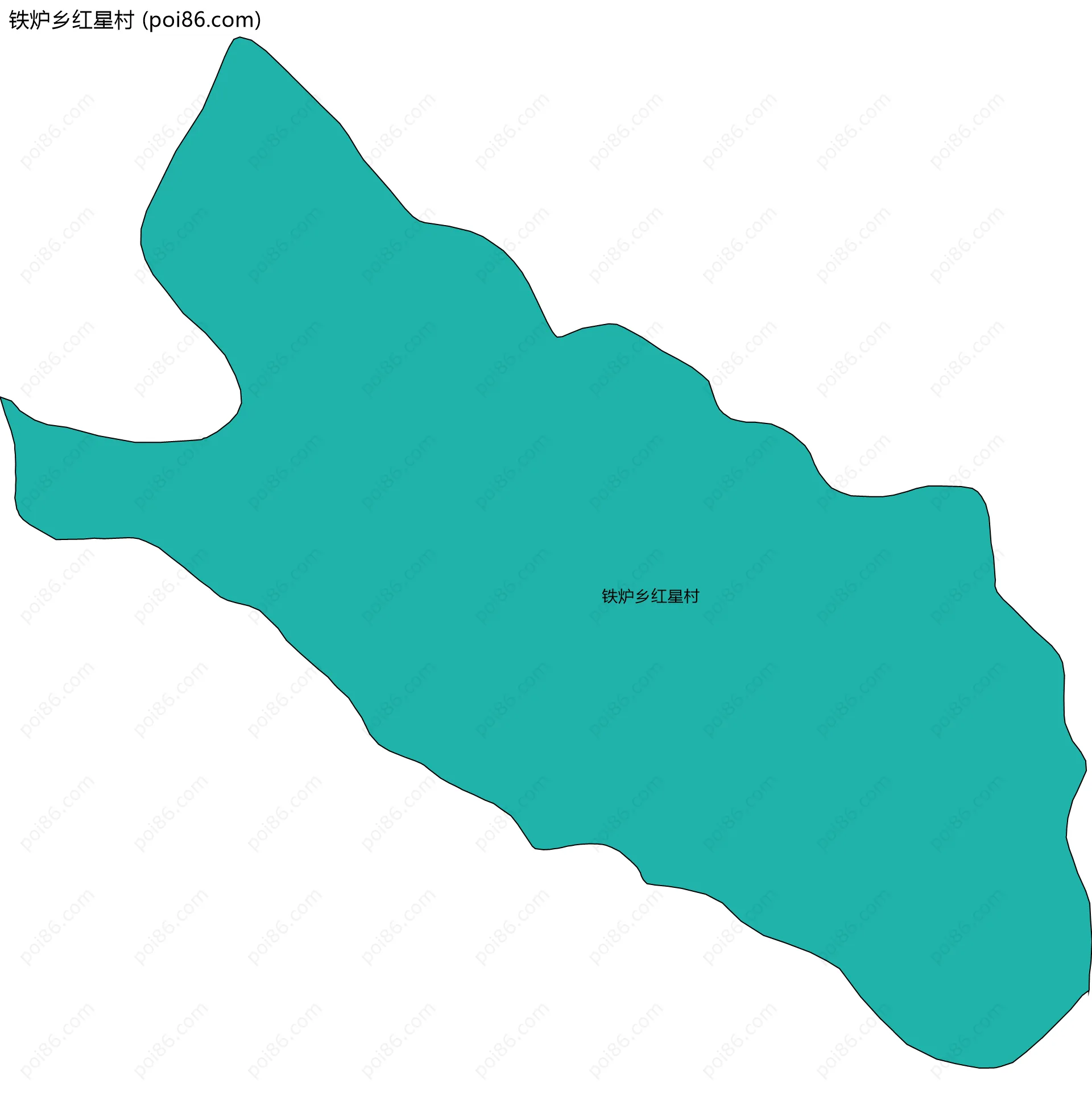 铁炉乡红星村边界地图