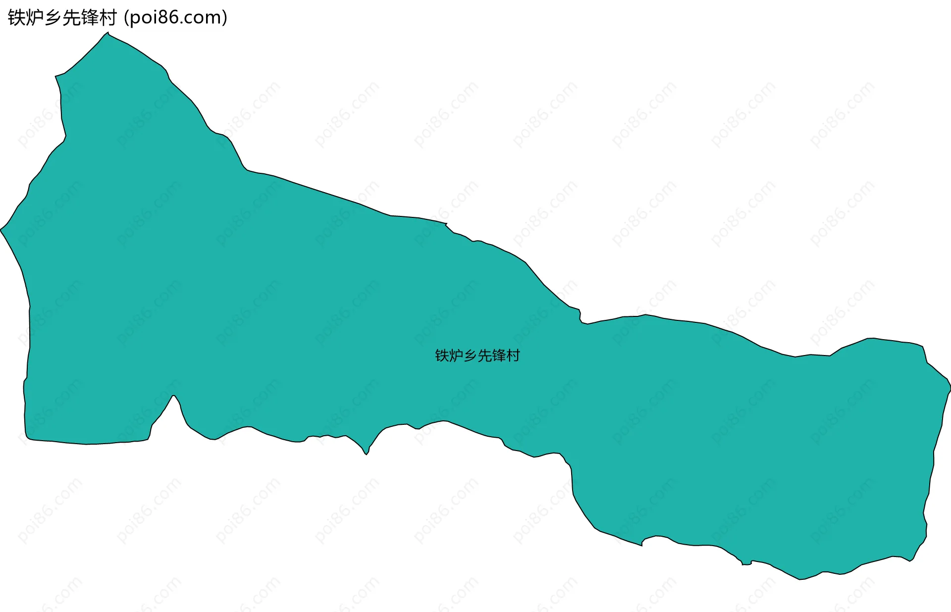 铁炉乡先锋村边界地图