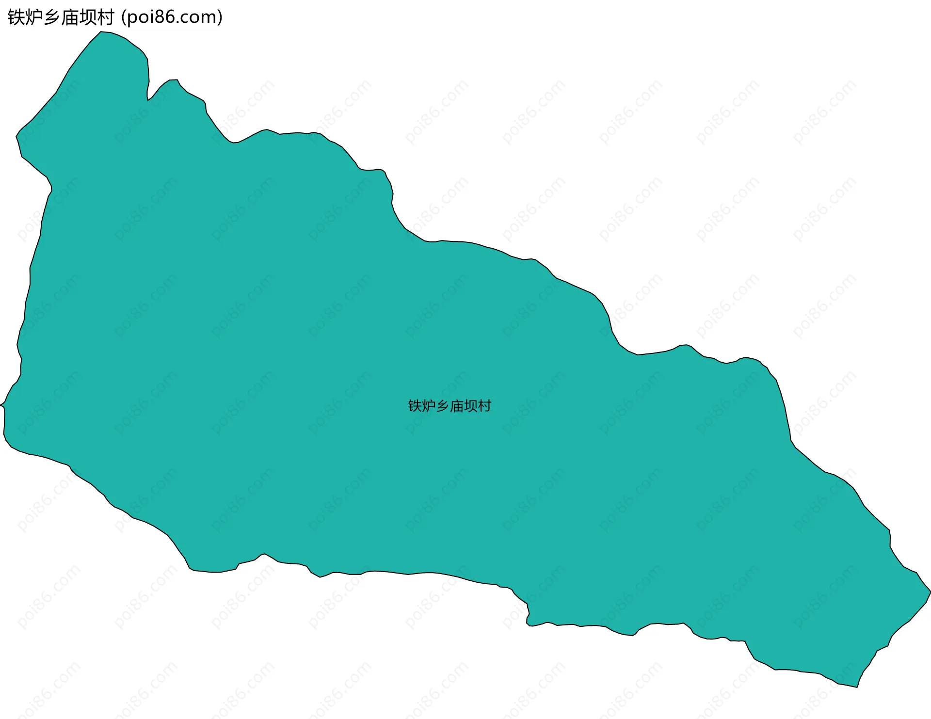 铁炉乡庙坝村边界地图