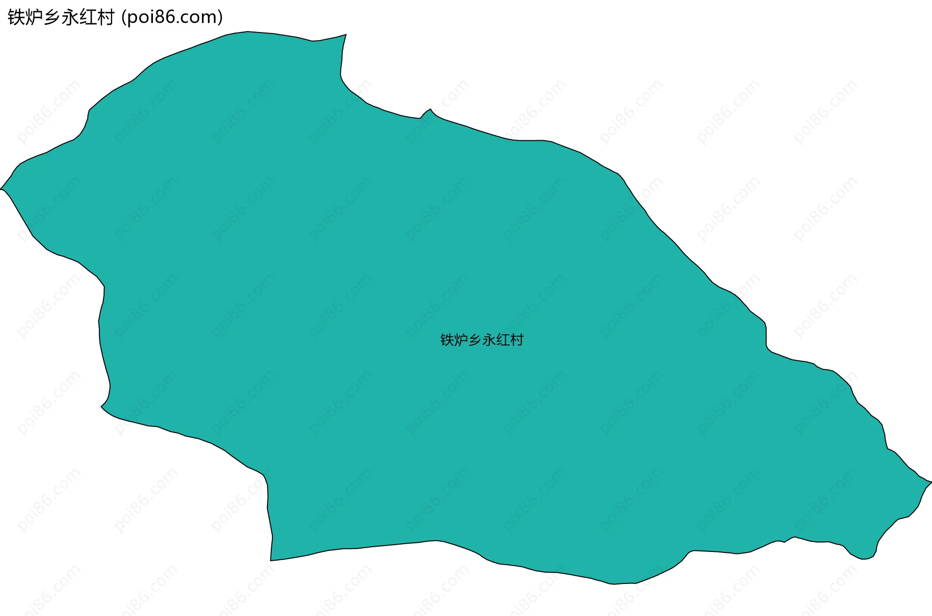 铁炉乡永红村边界地图