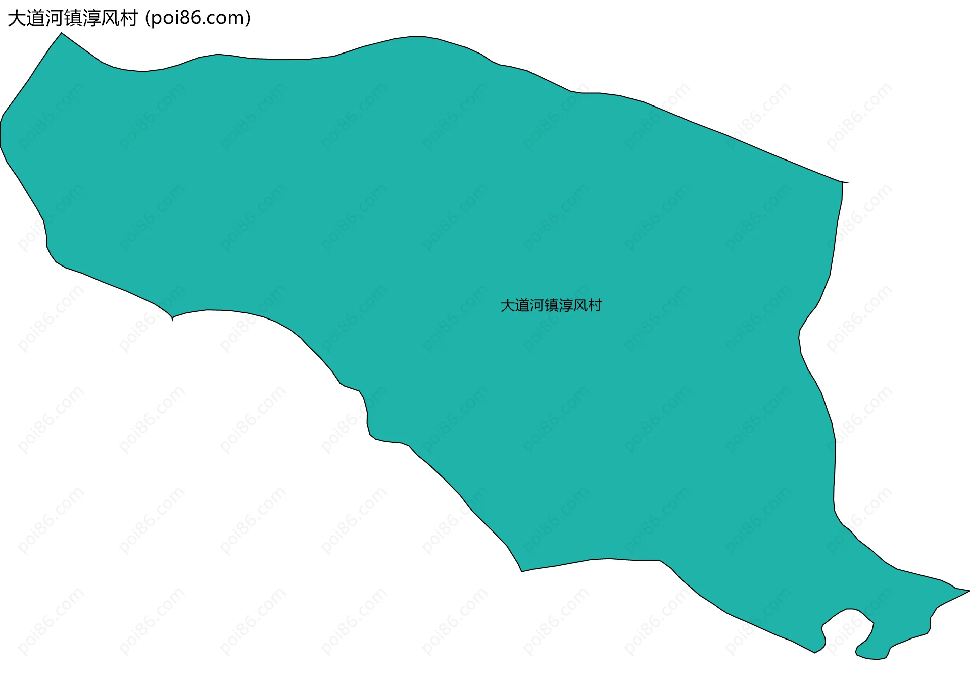 大道河镇淳风村边界地图