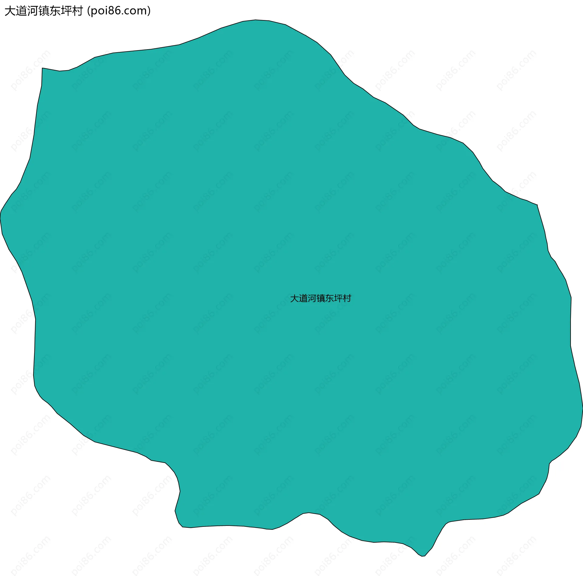 大道河镇东坪村边界地图