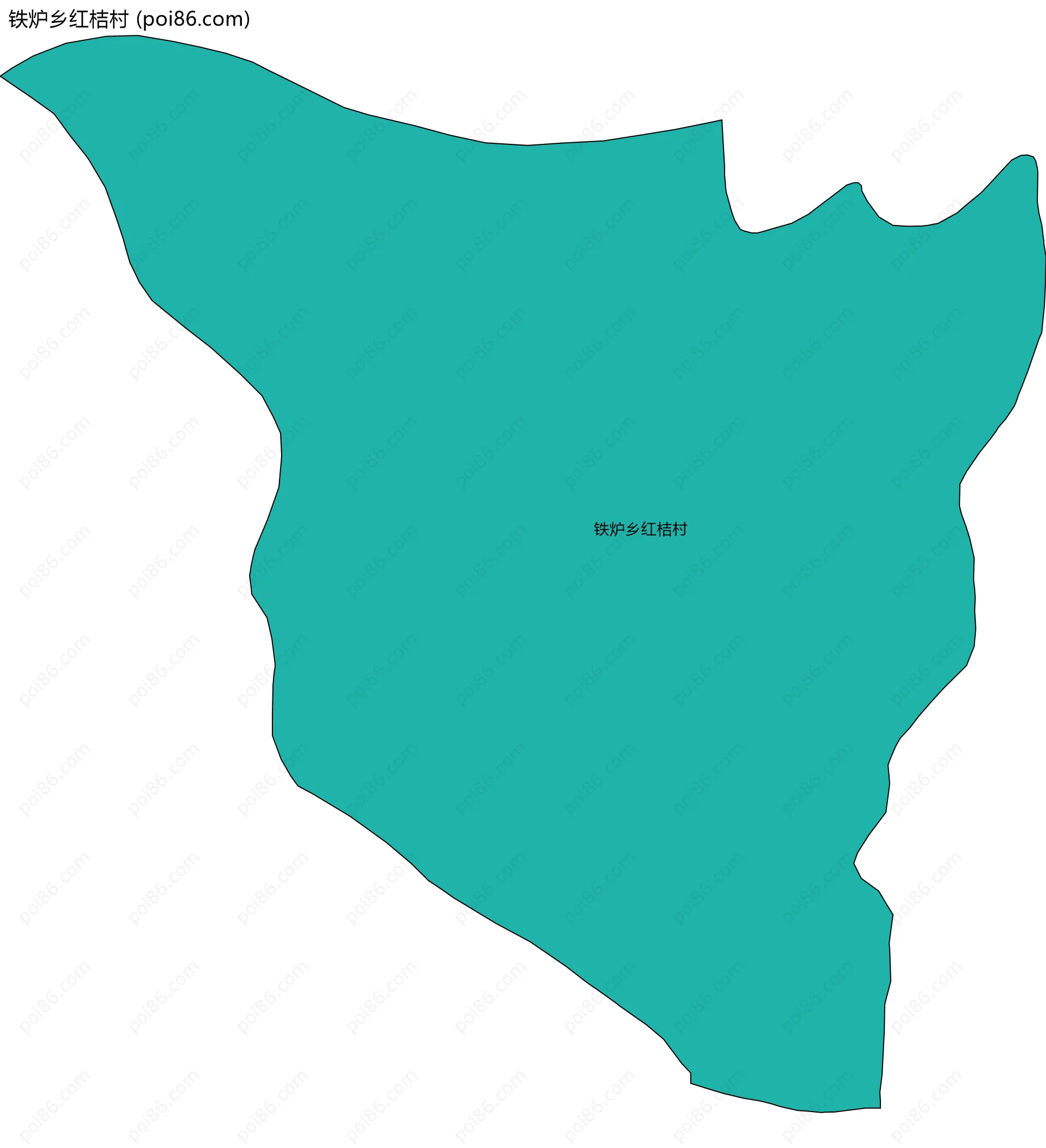 铁炉乡红桔村边界地图