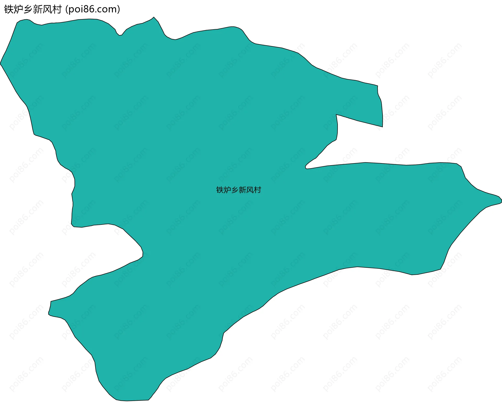 铁炉乡新风村边界地图