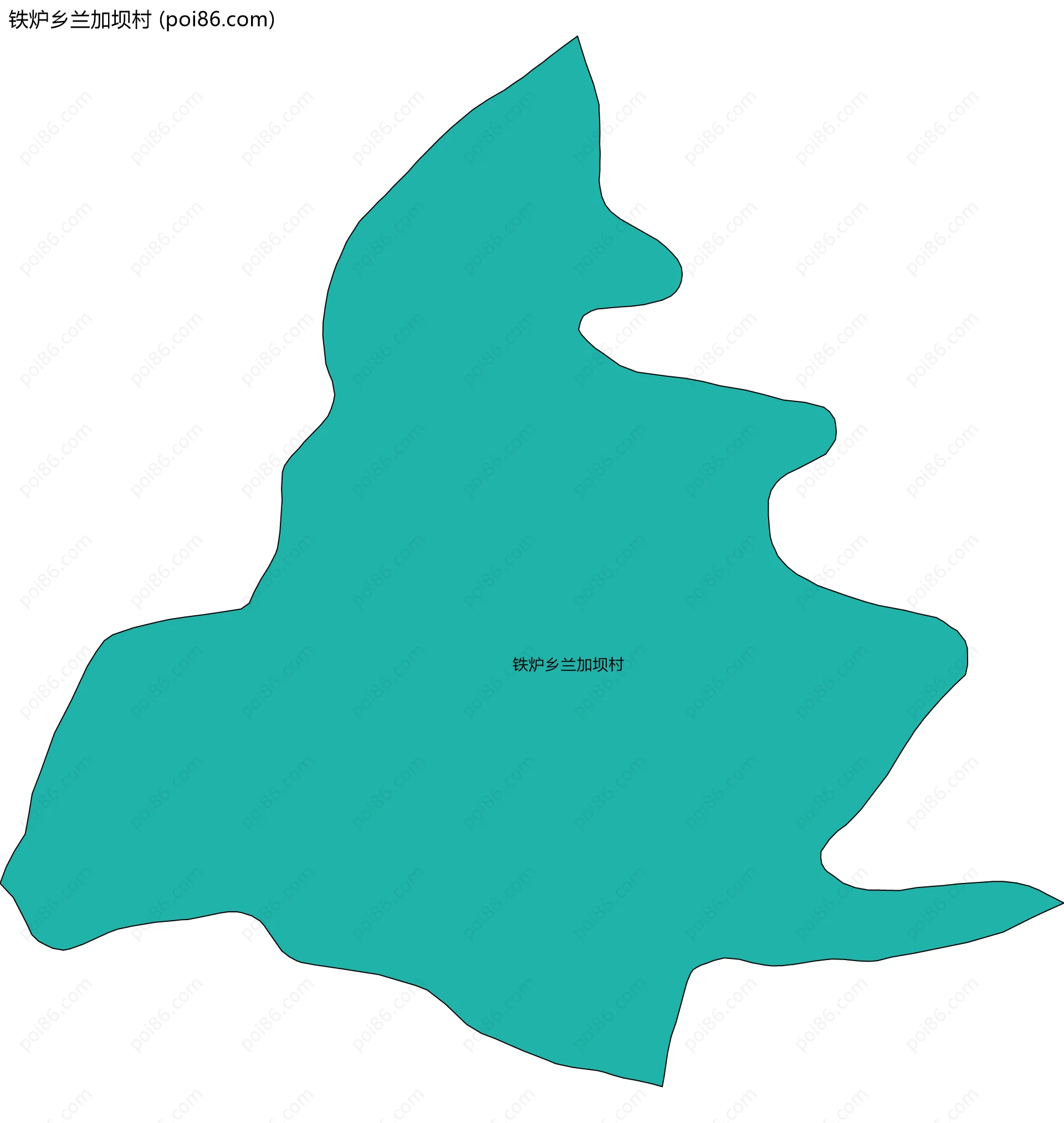 铁炉乡兰加坝村边界地图