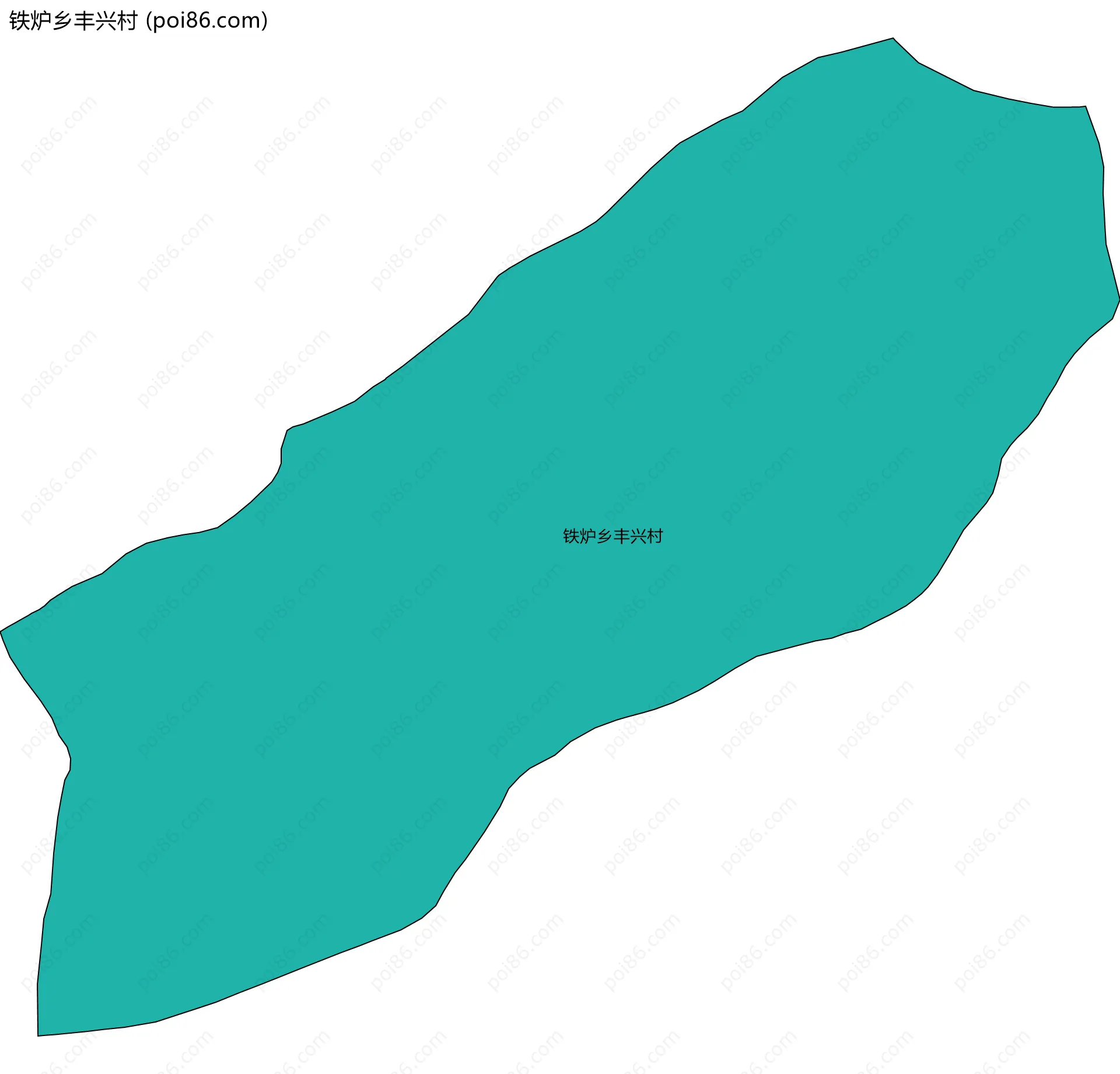 铁炉乡丰兴村边界地图