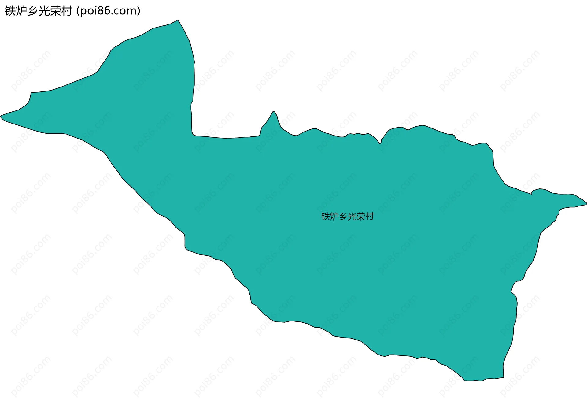铁炉乡光荣村边界地图