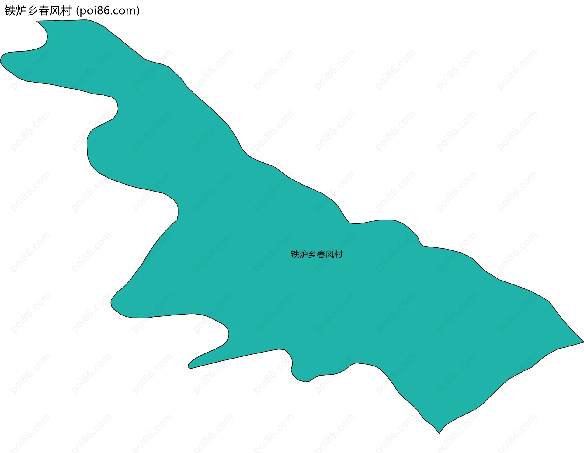 铁炉乡春风村边界地图