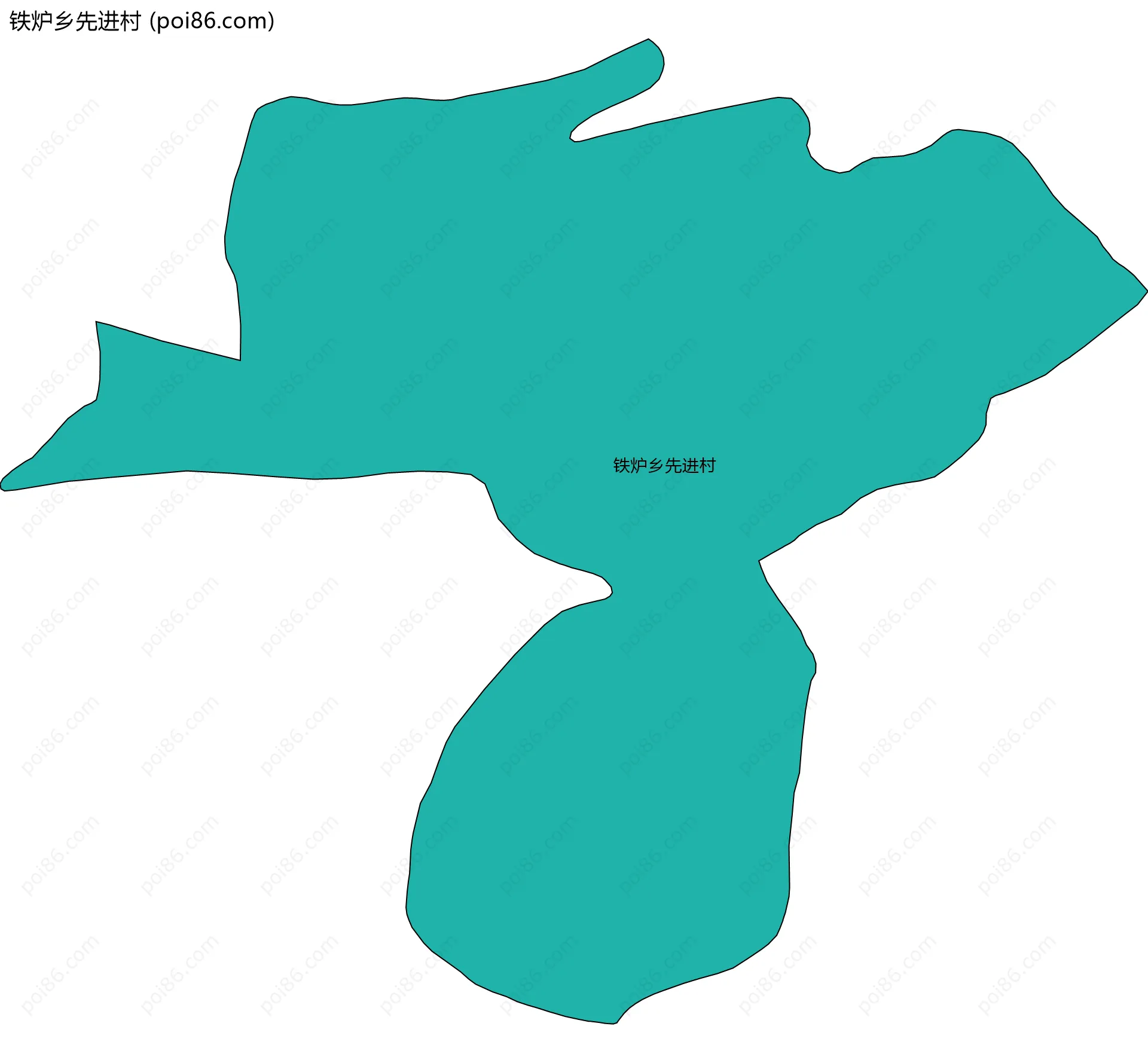 铁炉乡先进村边界地图