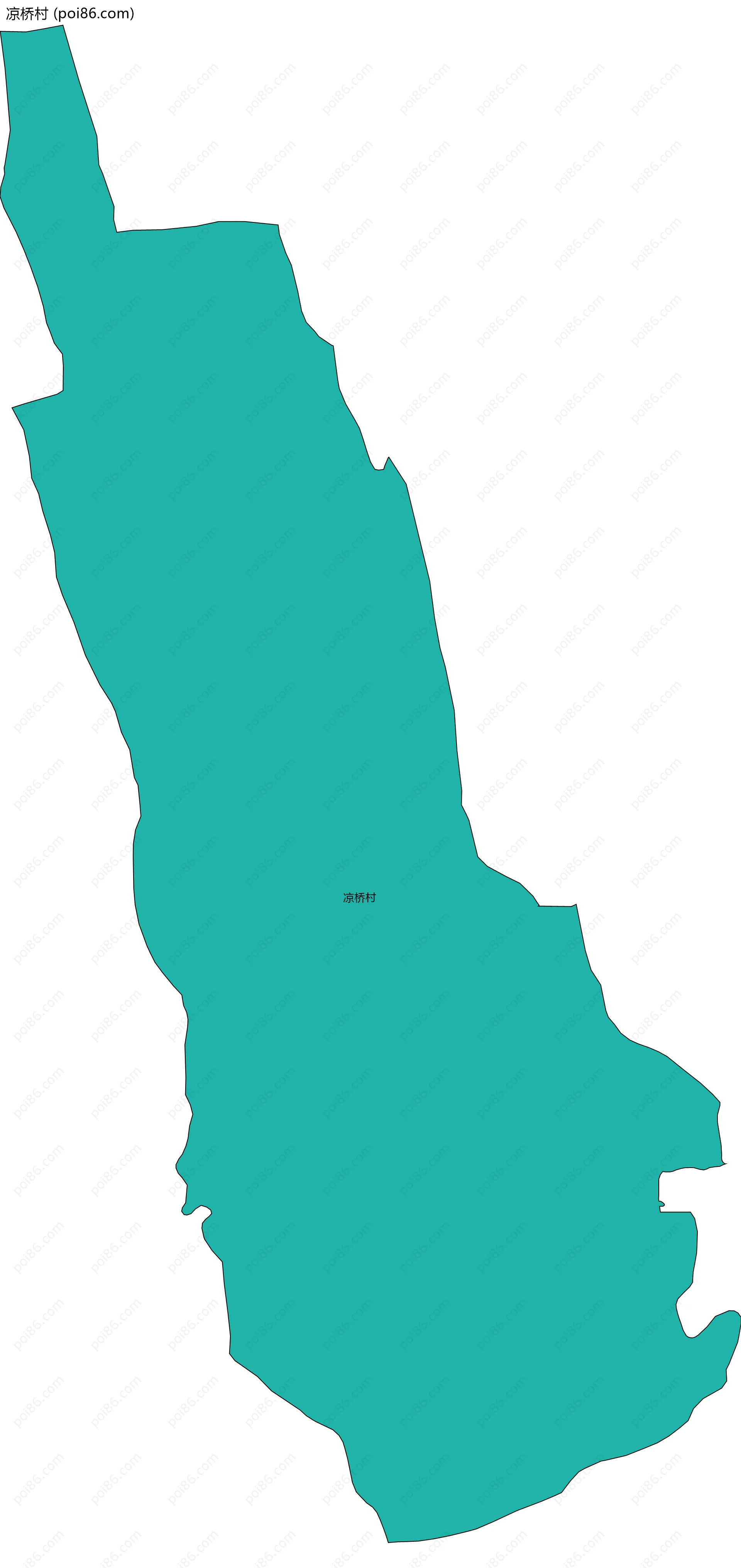 凉桥村边界地图