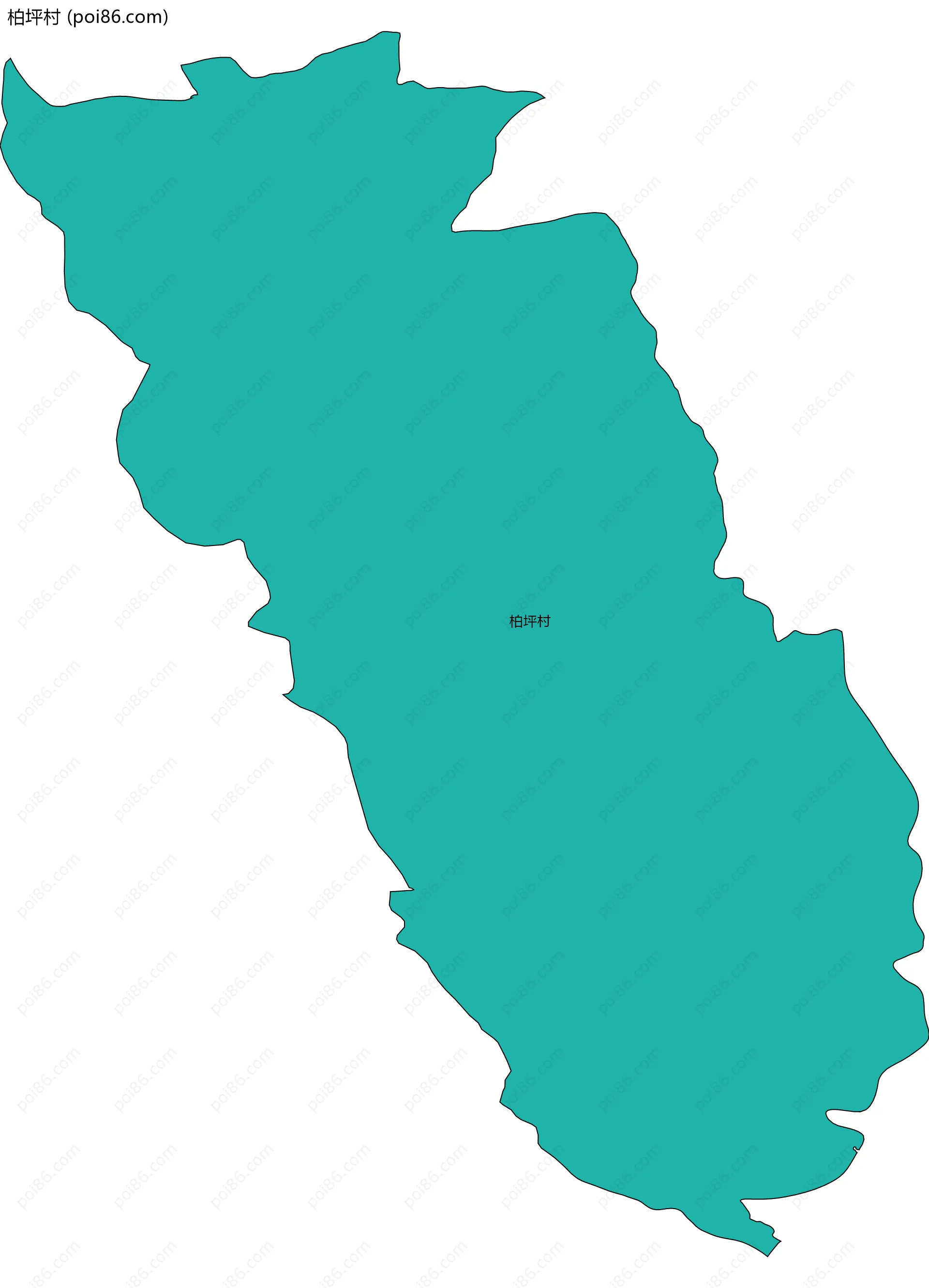 柏坪村边界地图