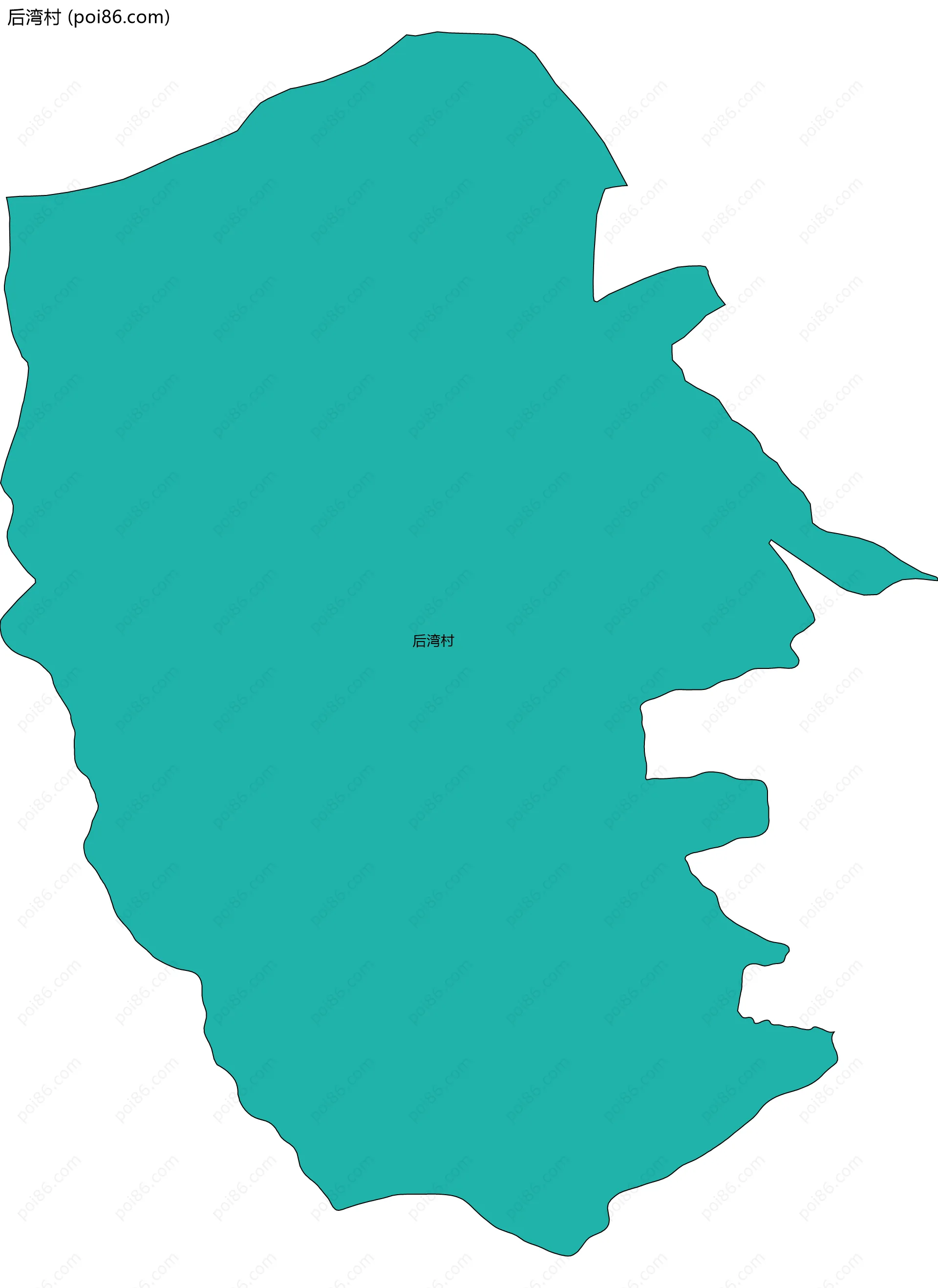 后湾村边界地图