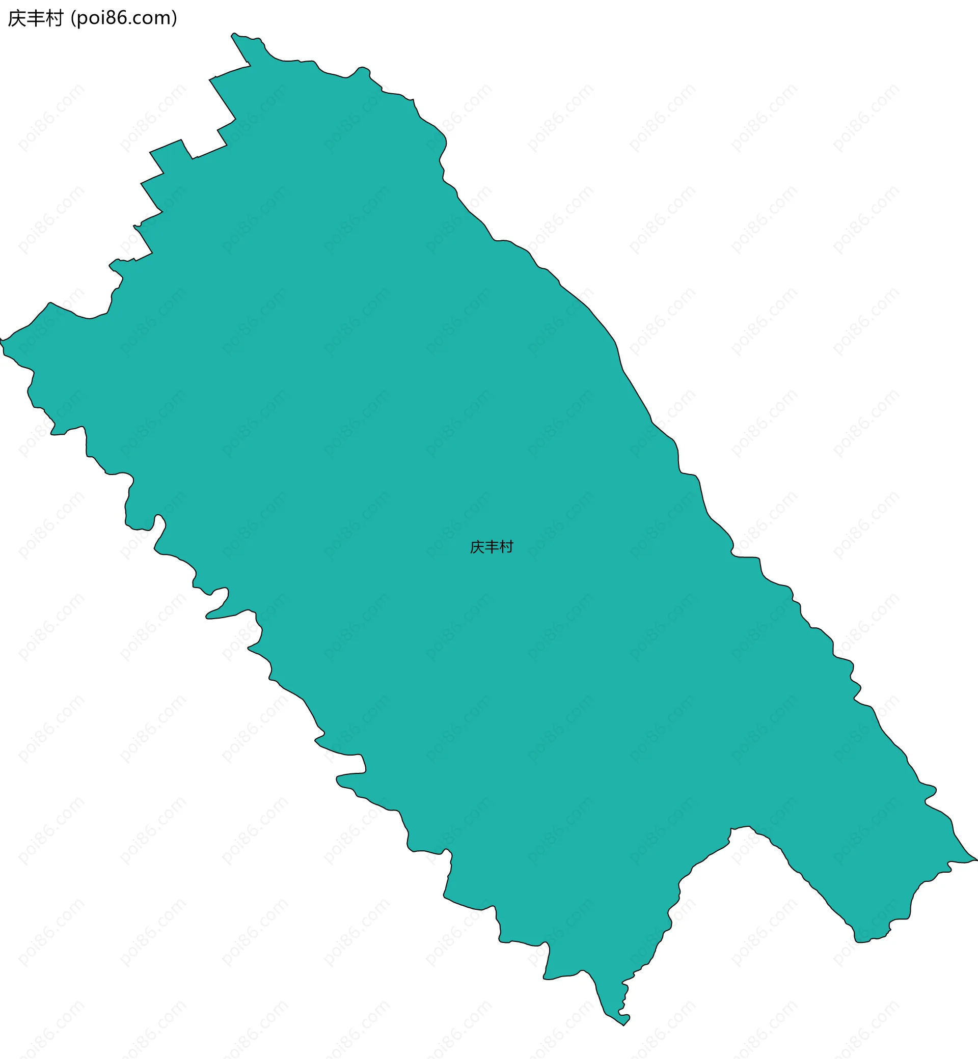 庆丰村边界地图