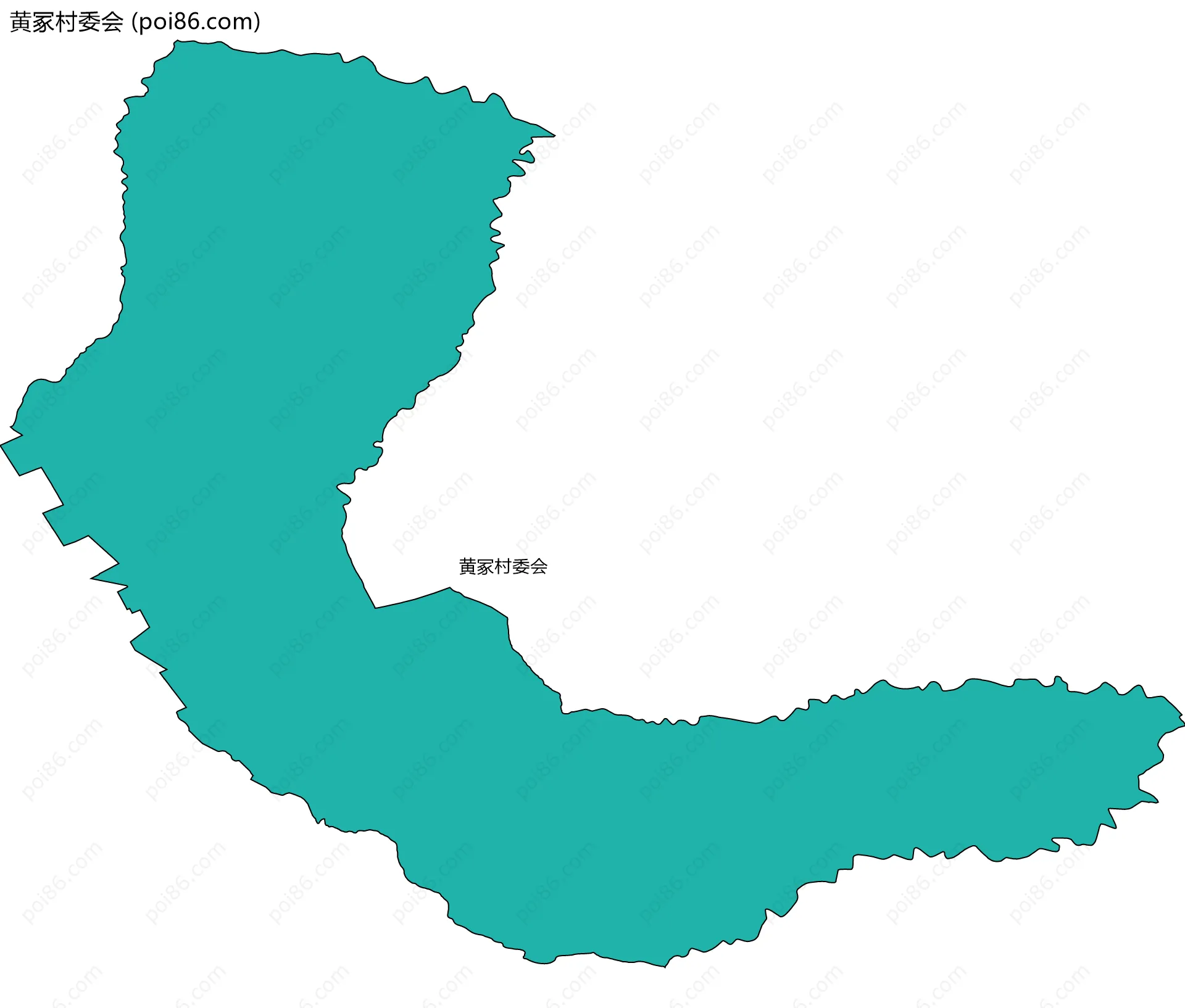 黄冢村委会边界地图