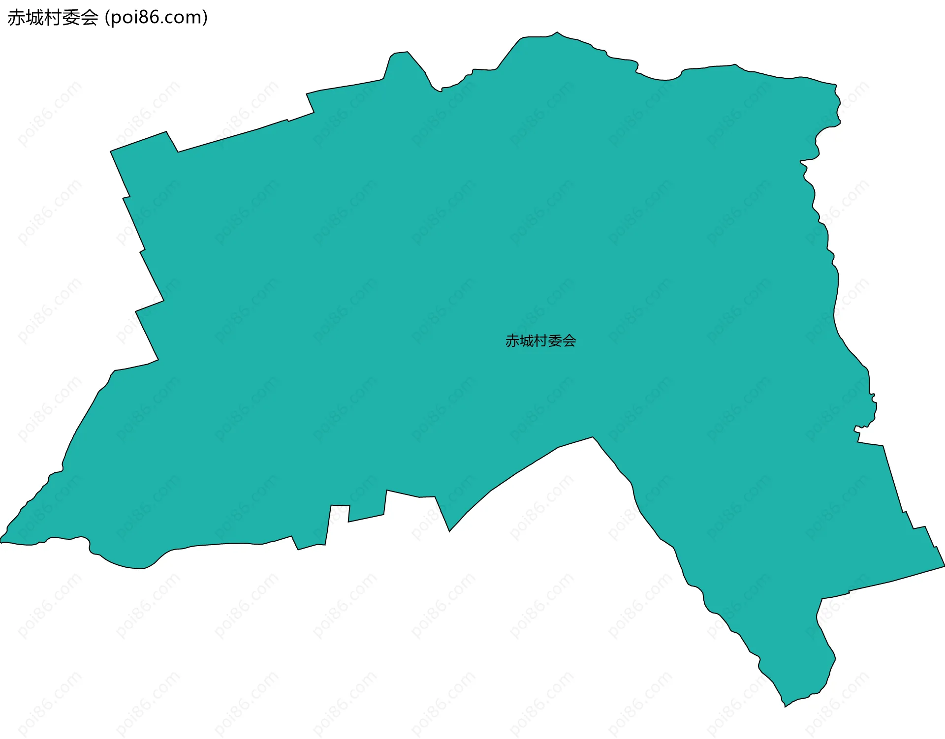 赤城村委会边界地图