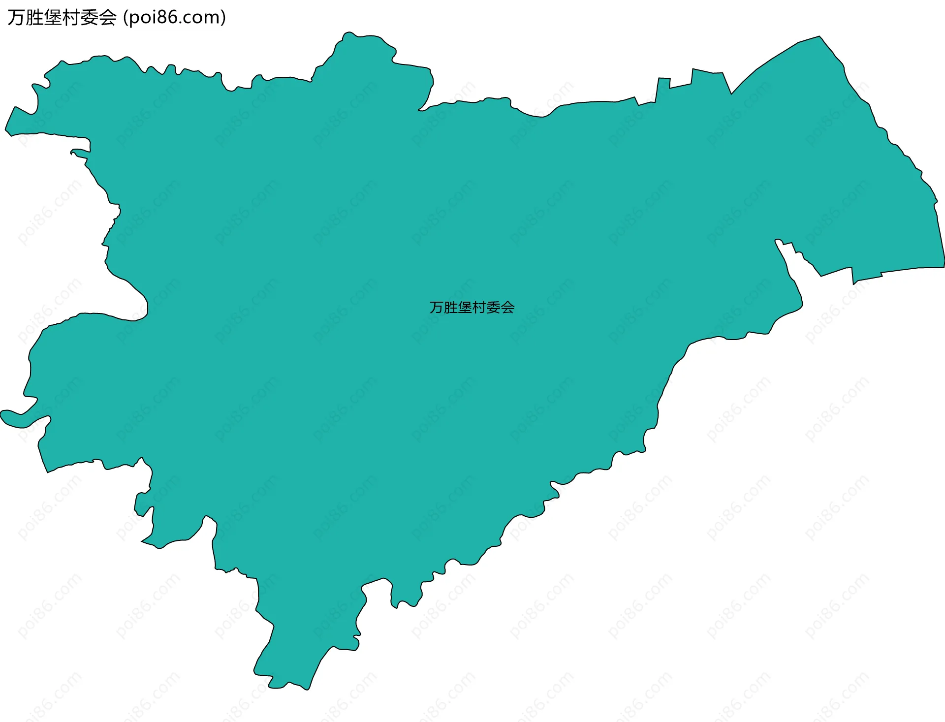 万胜堡村委会边界地图