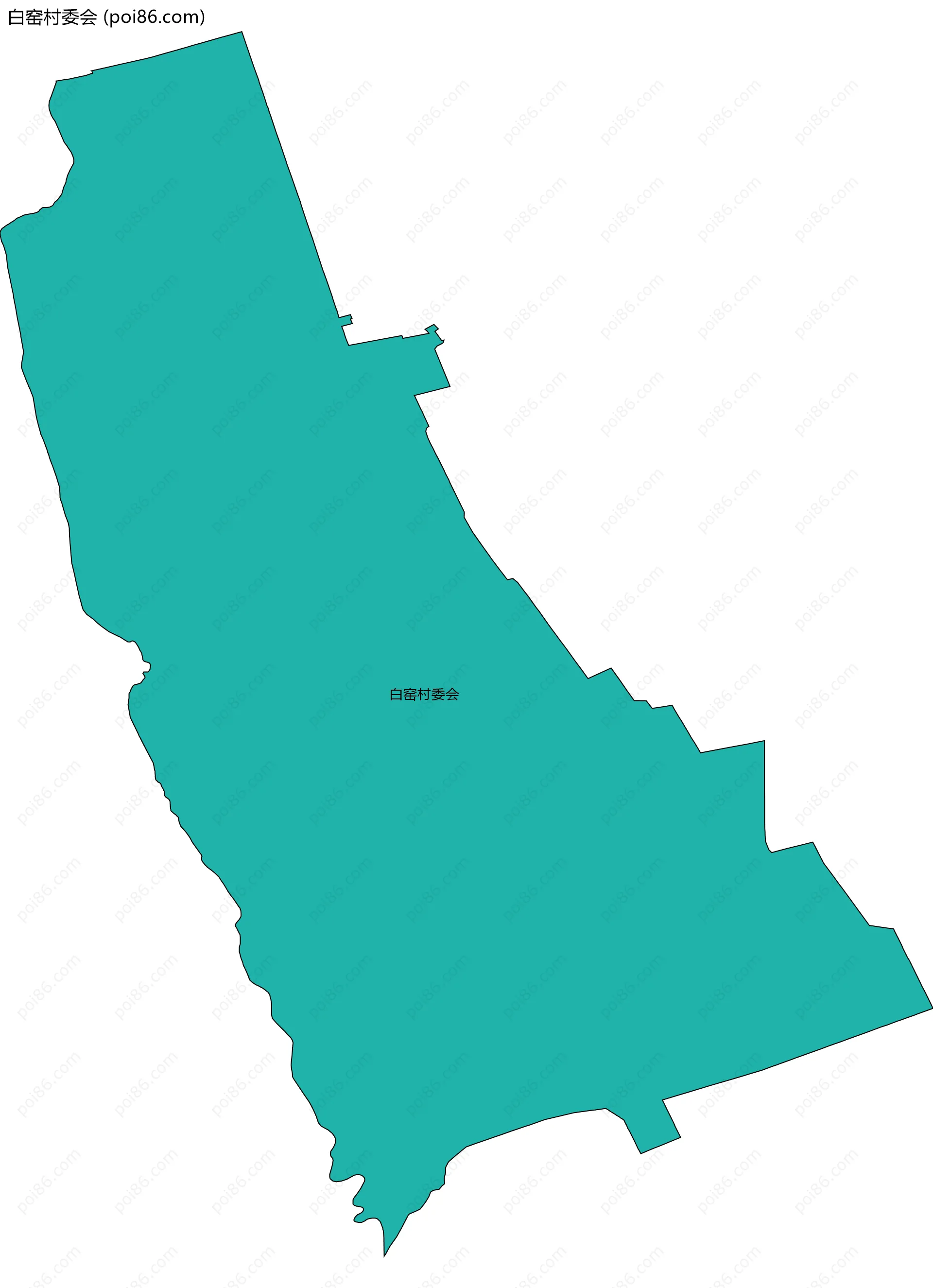 白窑村委会边界地图