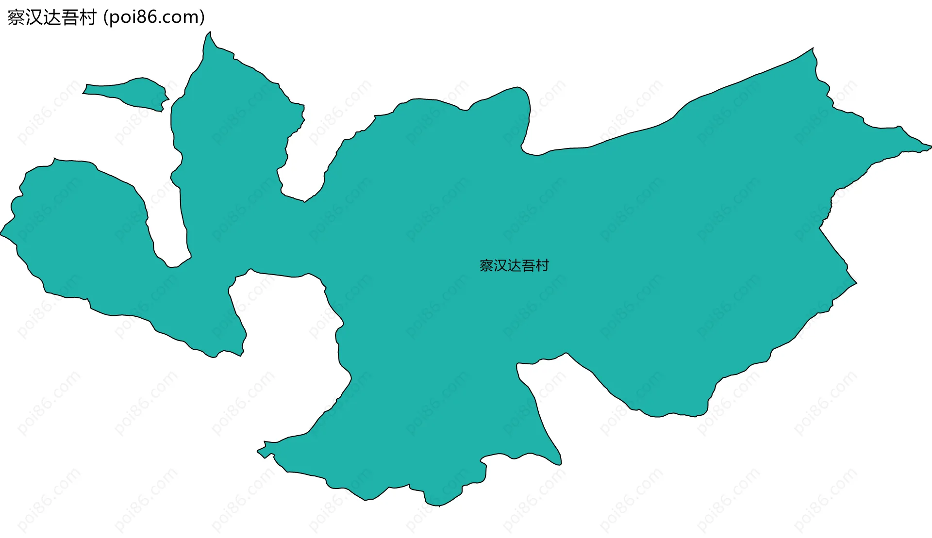 察汉达吾村边界地图