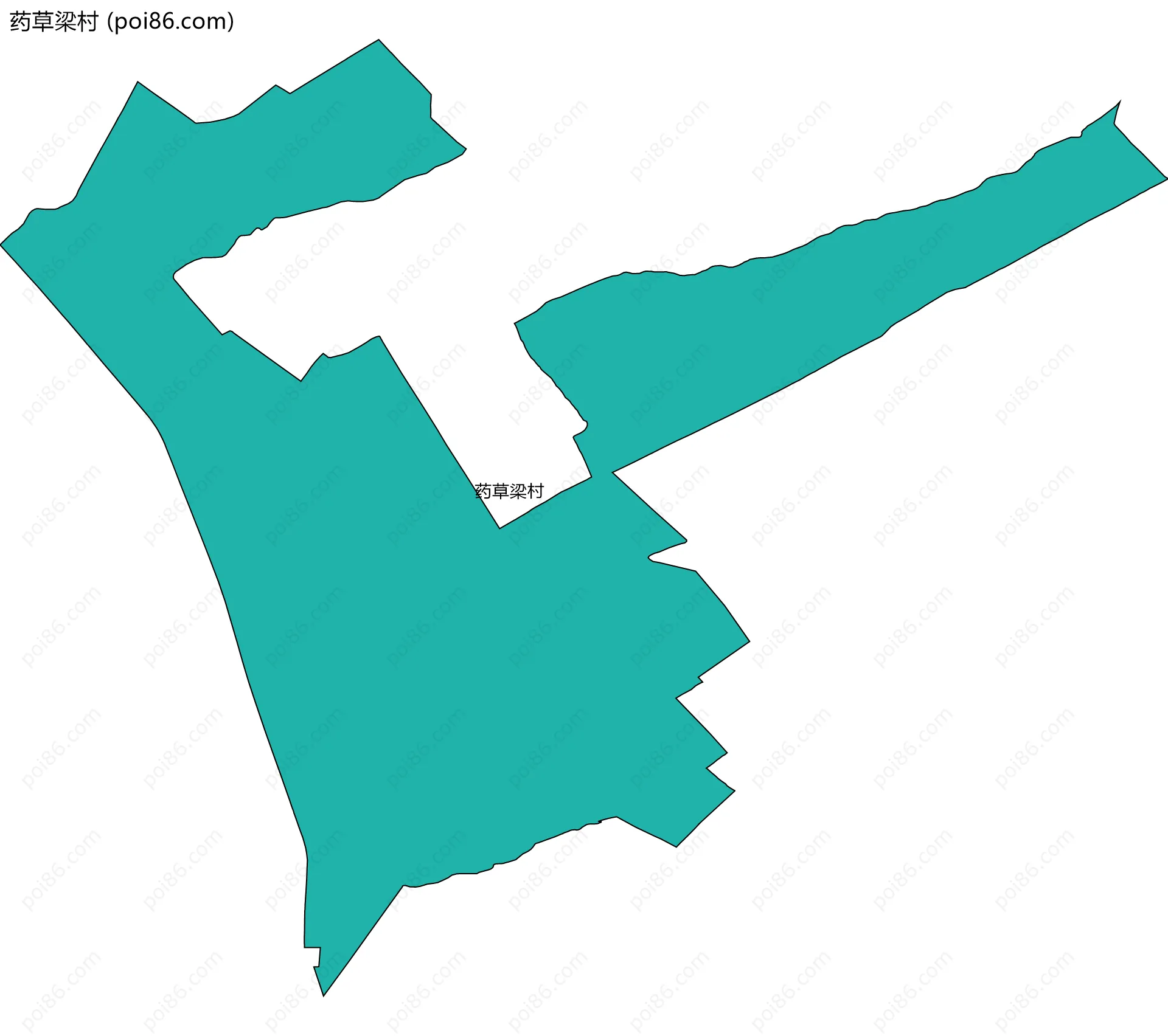 药草梁村边界地图