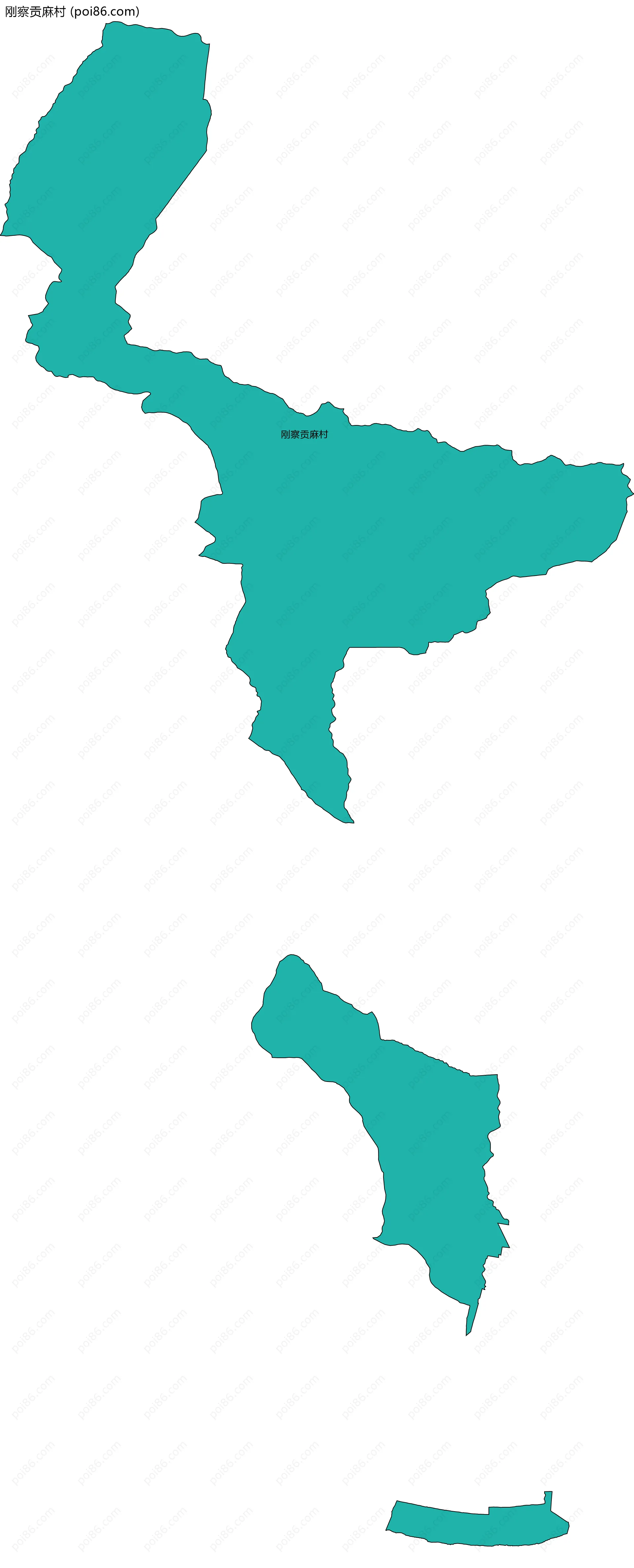 刚察贡麻村边界地图