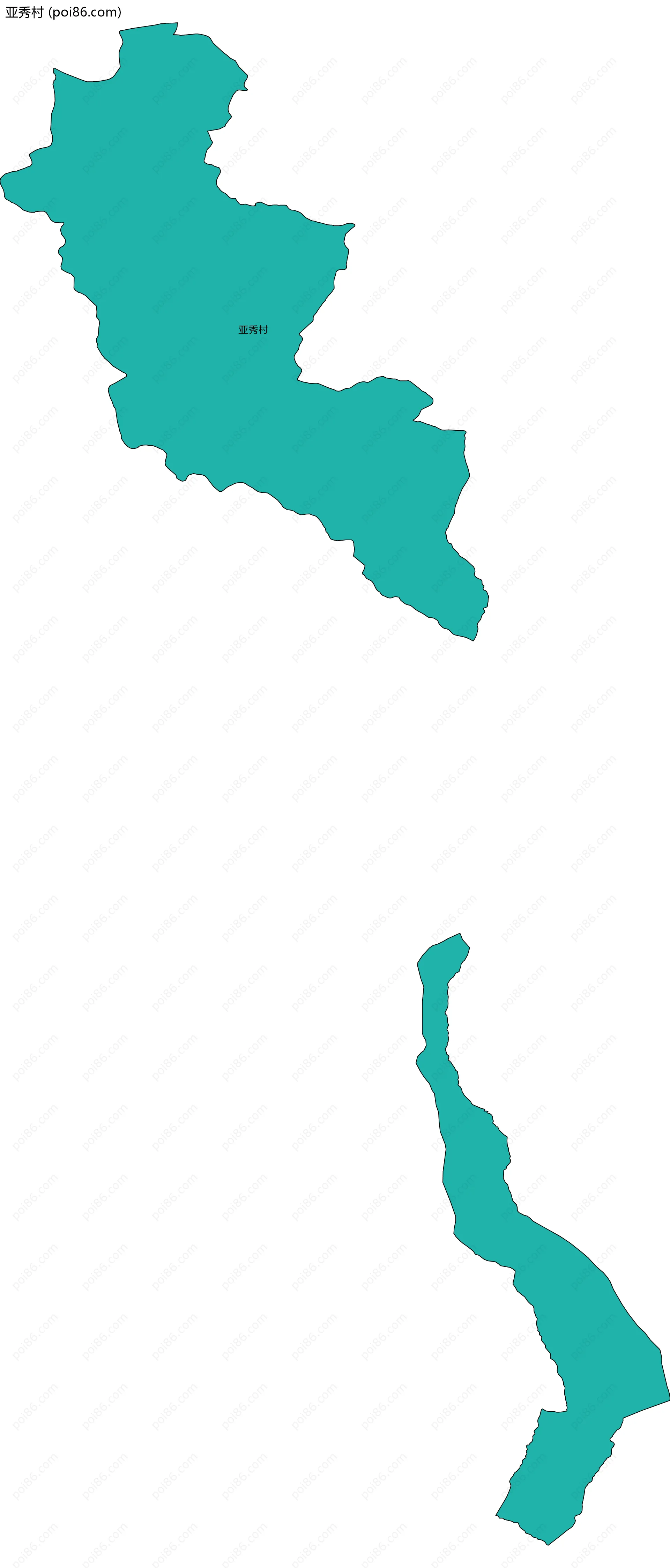 亚秀村边界地图