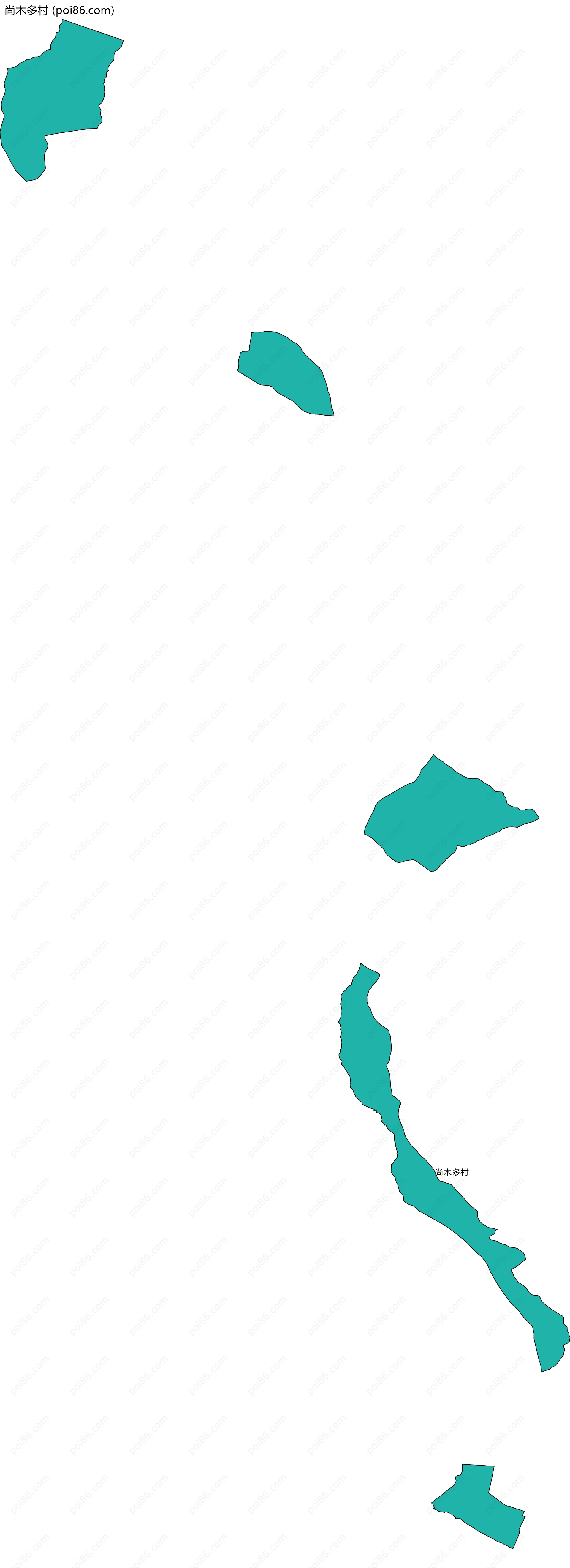 尚木多村边界地图