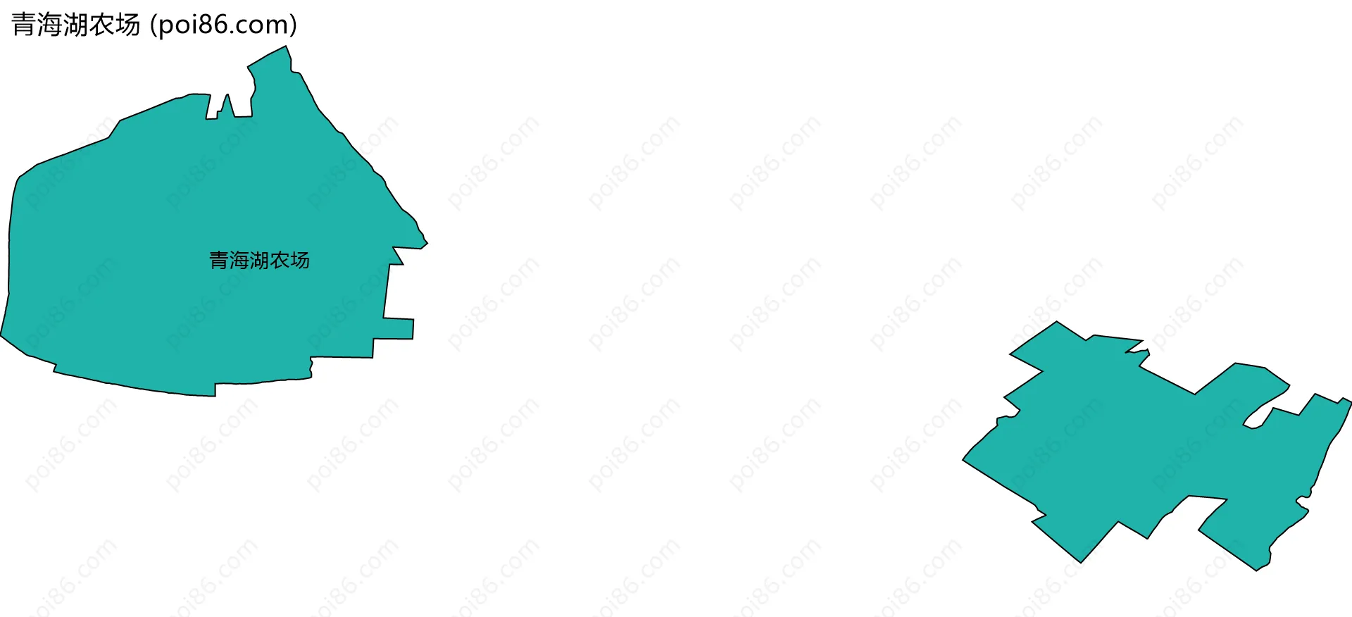 青海湖农场边界地图