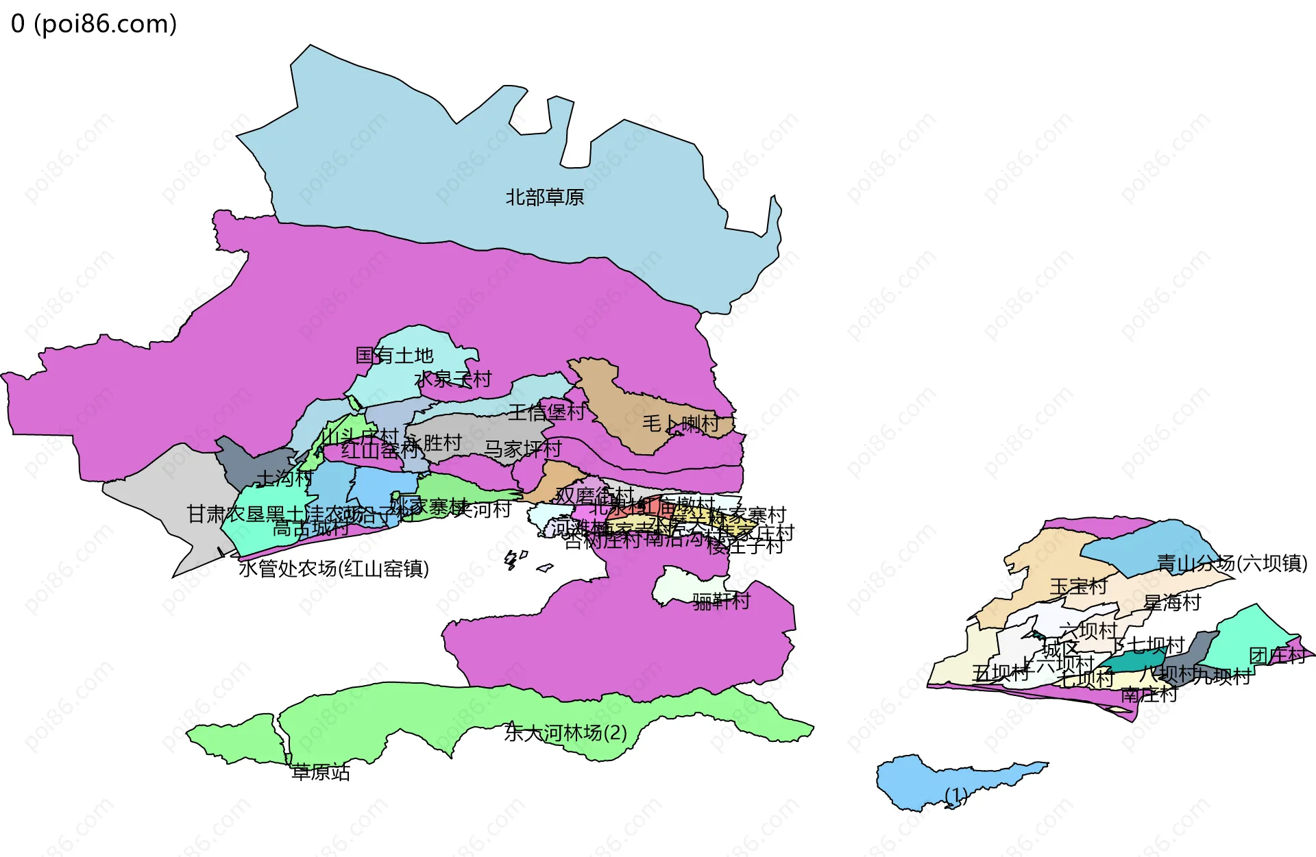 0边界地图(五级行政区划)