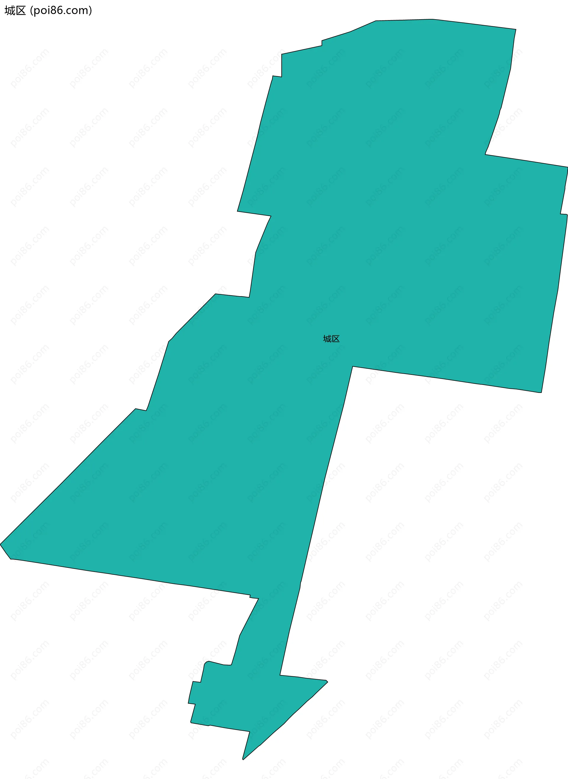 城区边界地图