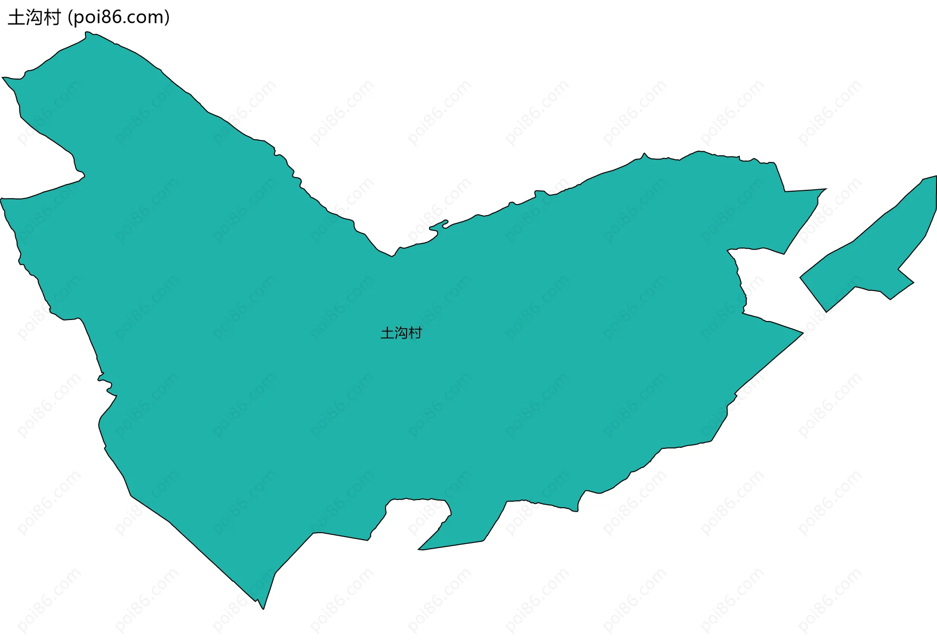 土沟村边界地图