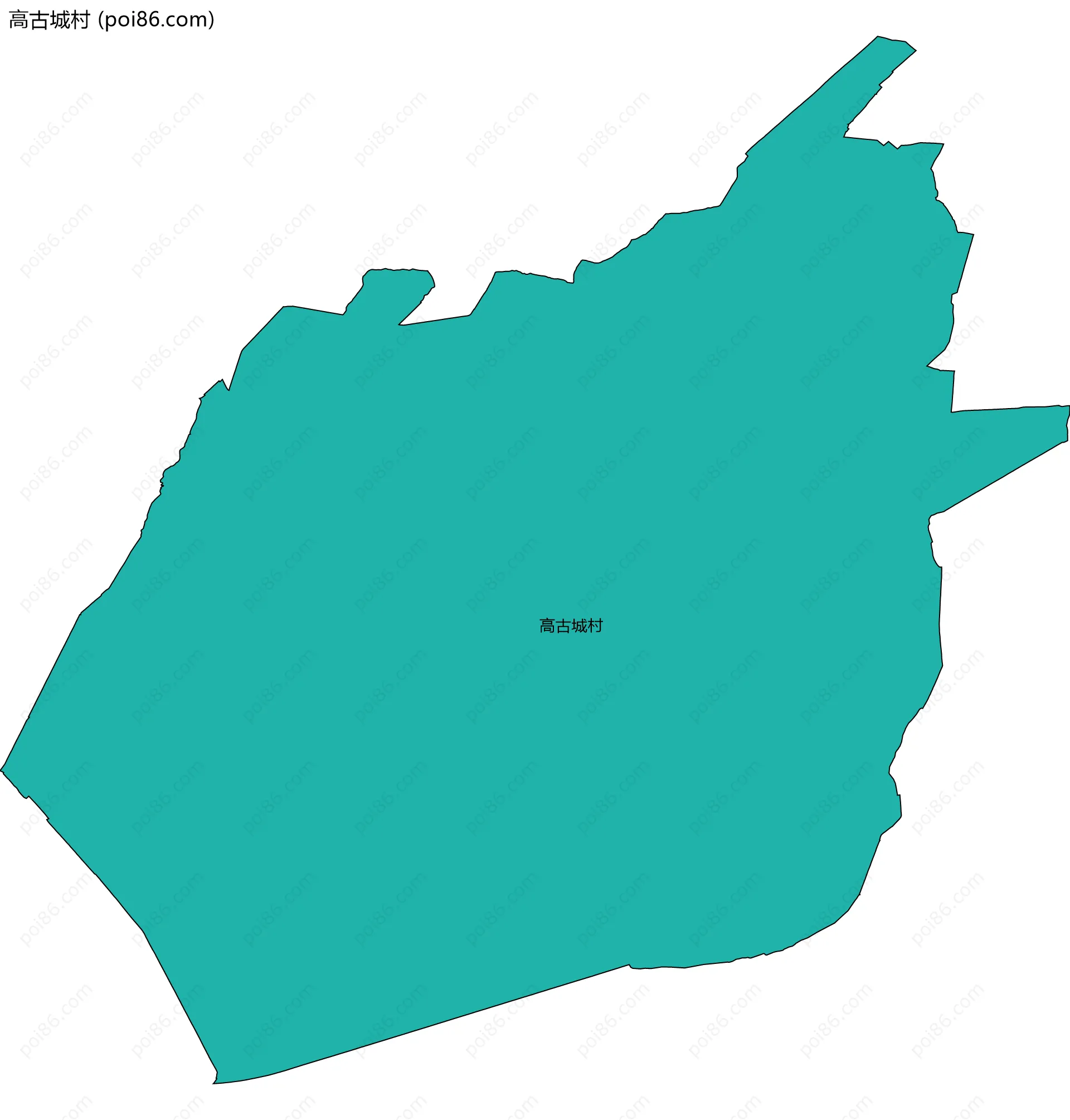 高古城村边界地图