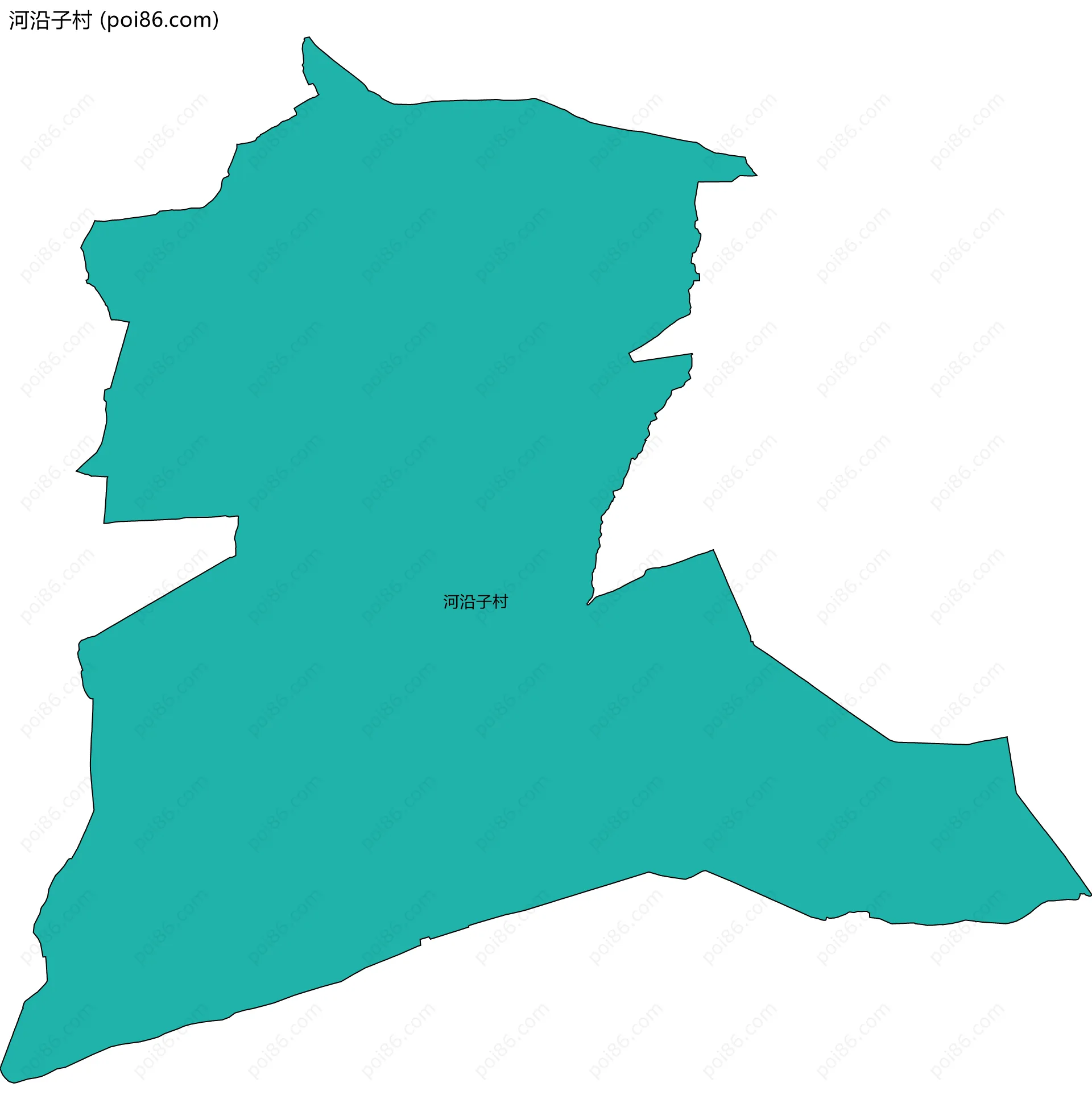 河沿子村边界地图