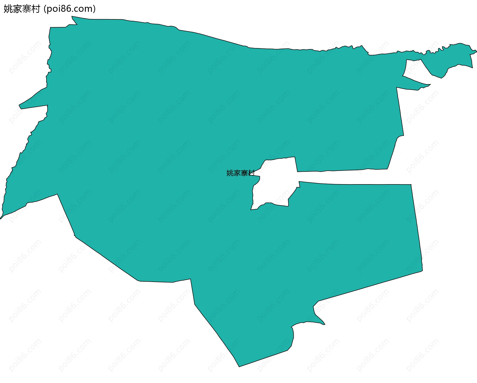姚家寨村边界地图