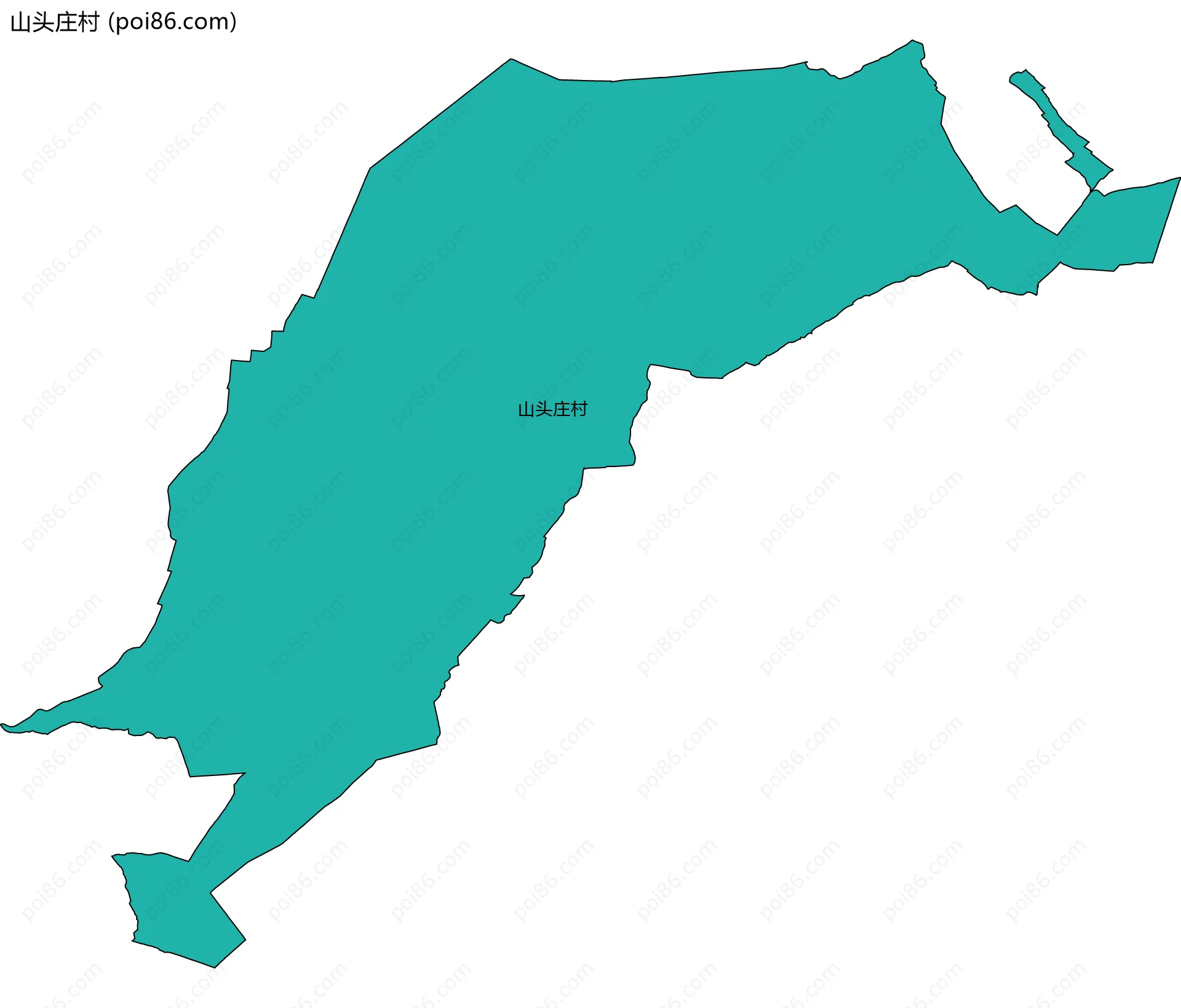 山头庄村边界地图