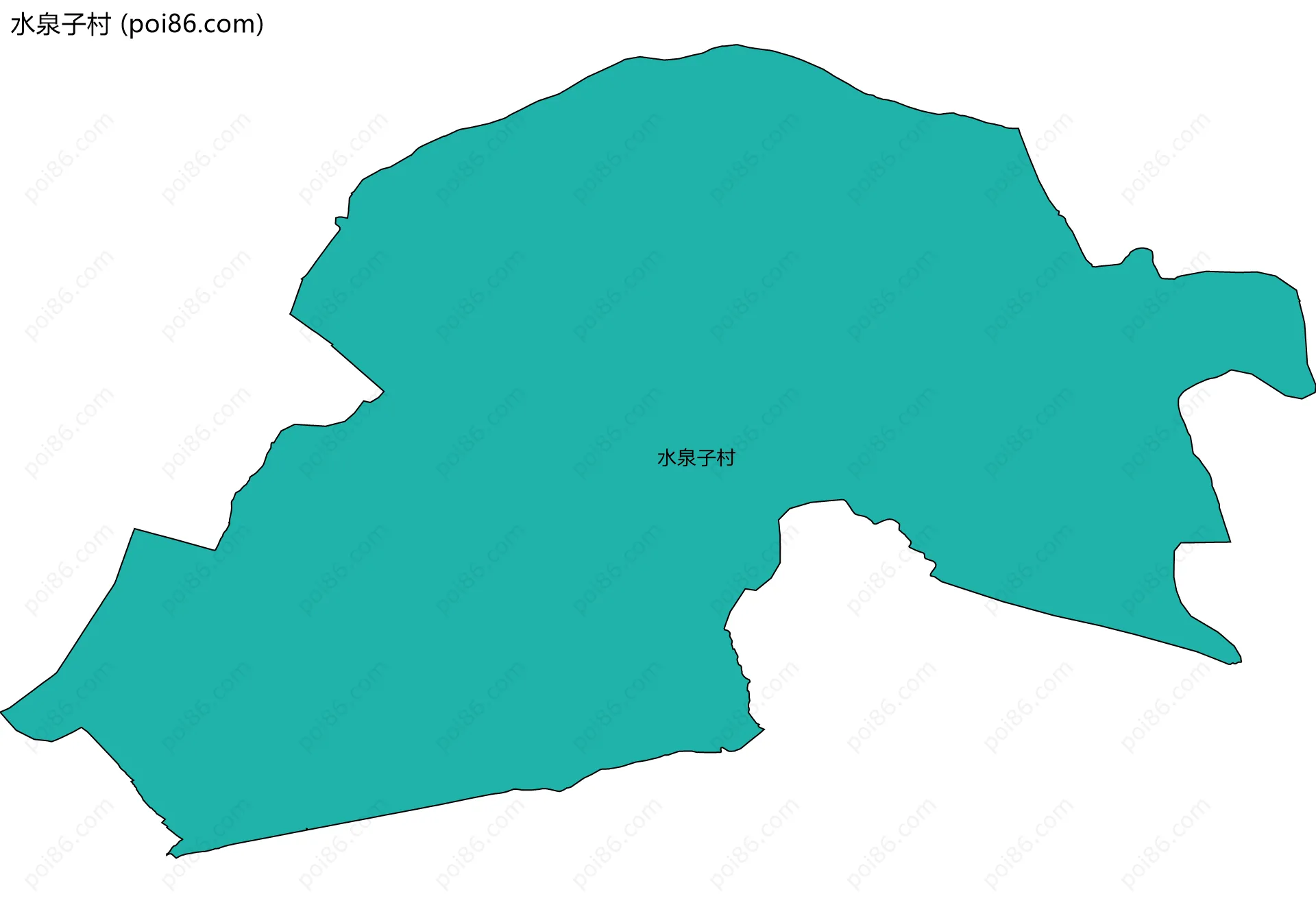 水泉子村边界地图