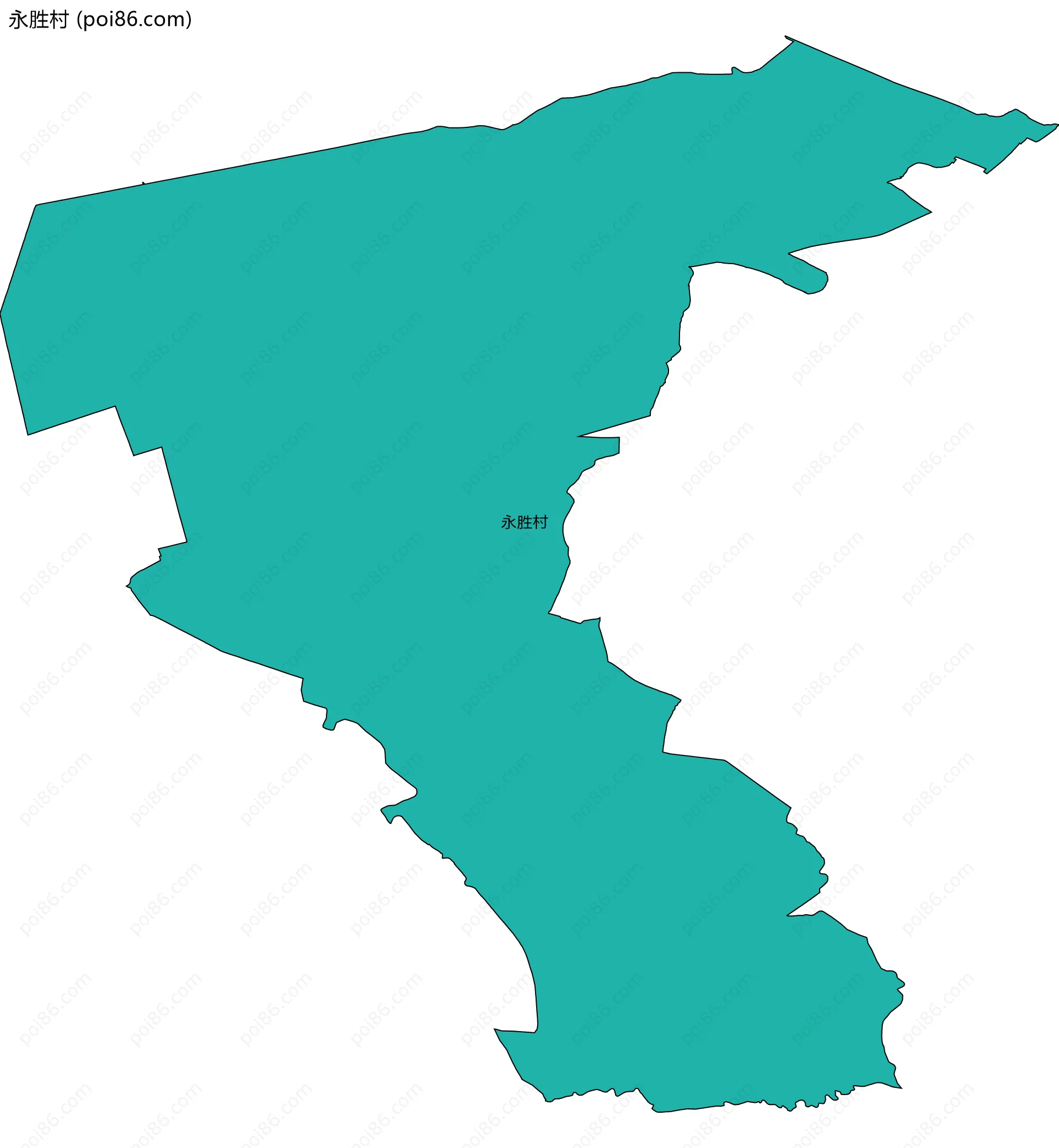 永胜村边界地图